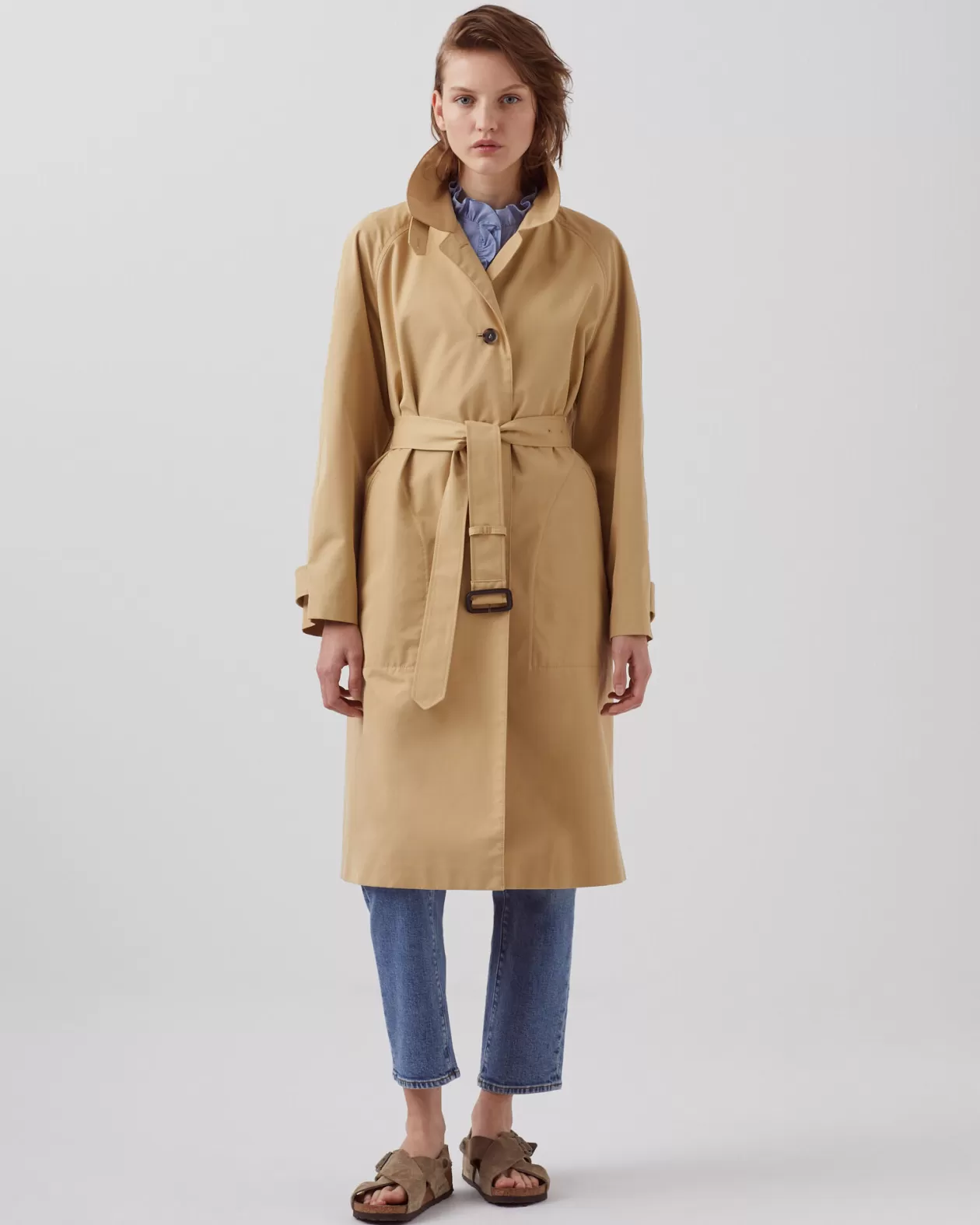 Best Comptoir des Cotonniers Catherine - Loose Trench 0321 Starfish Beige