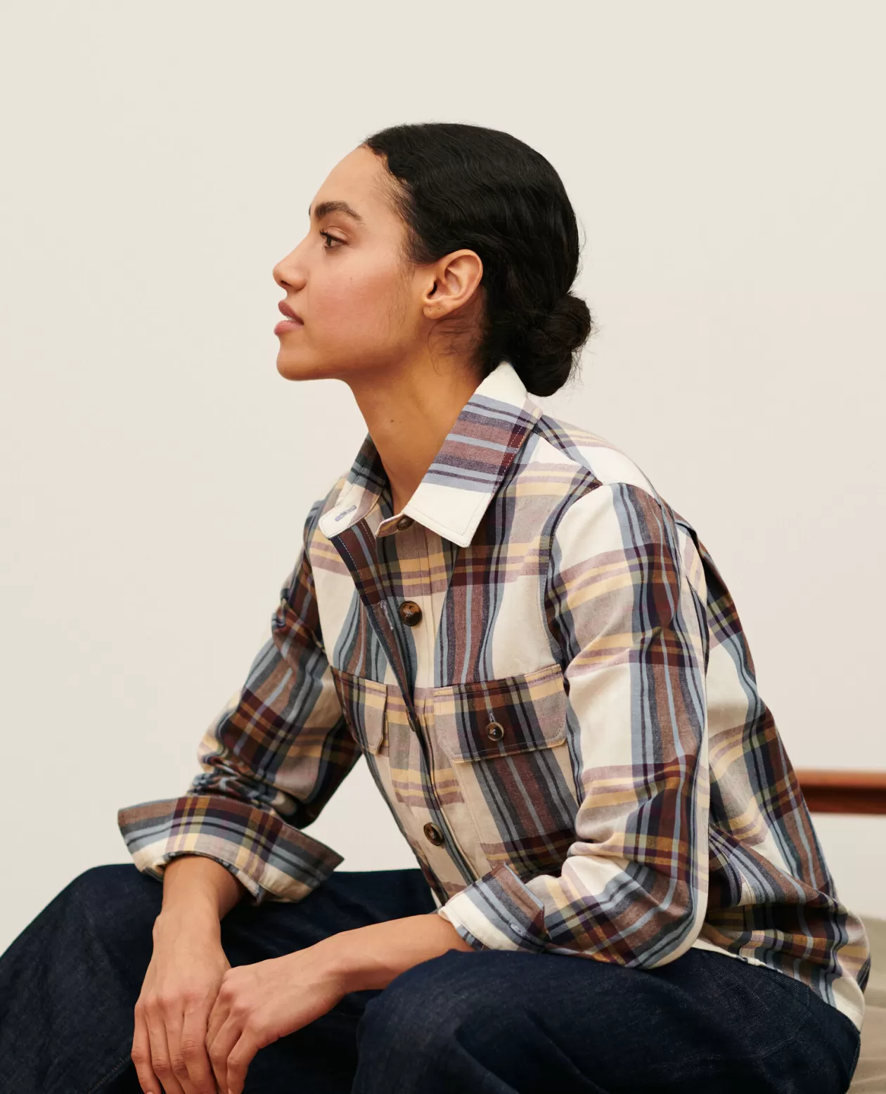 Online Comptoir des Cotonniers Cotton Blend Overshirt 0180 Wine