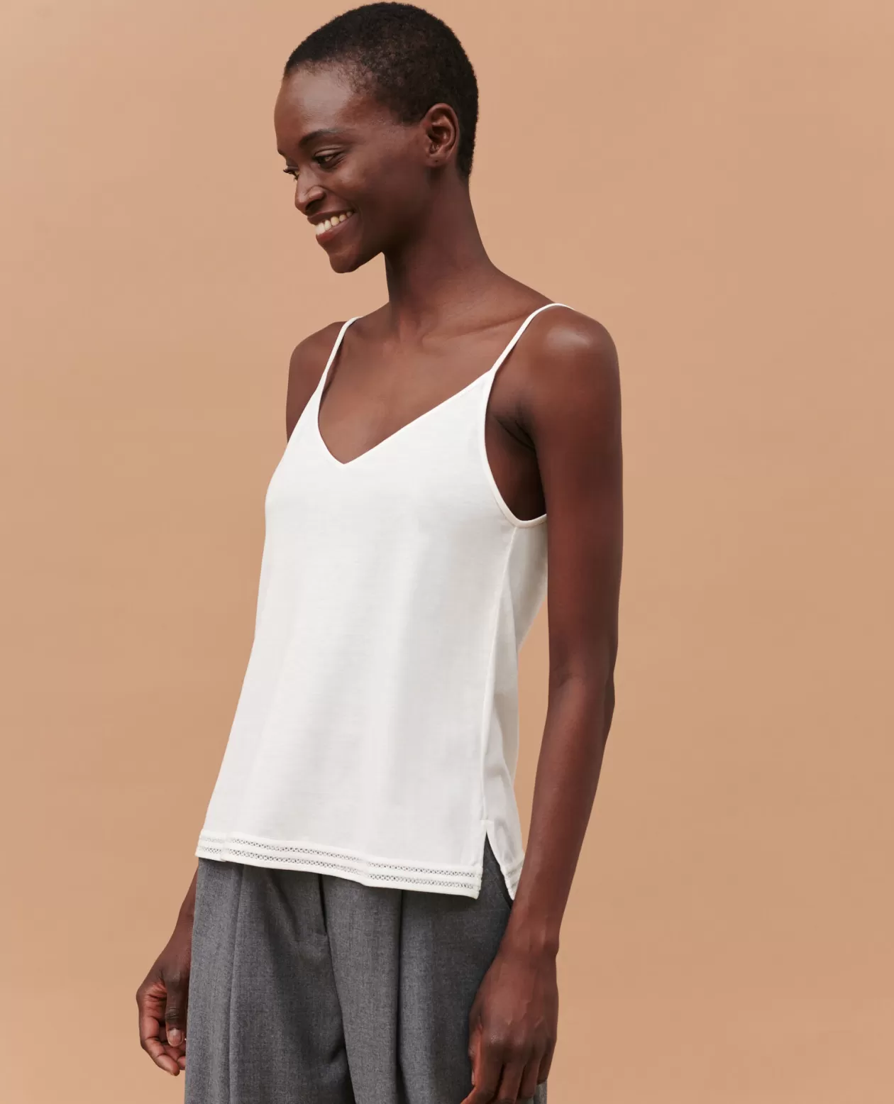 Flash Sale Comptoir des Cotonniers Cotton Blend Vest 06 Gray