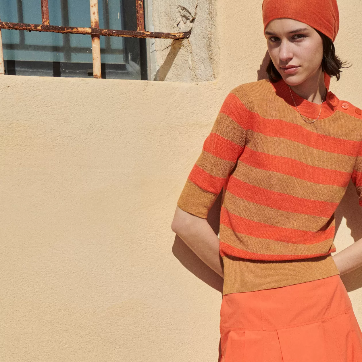 Flash Sale Comptoir des Cotonniers Cotton Maxi Skirt 0250 Tiger Lily Orange