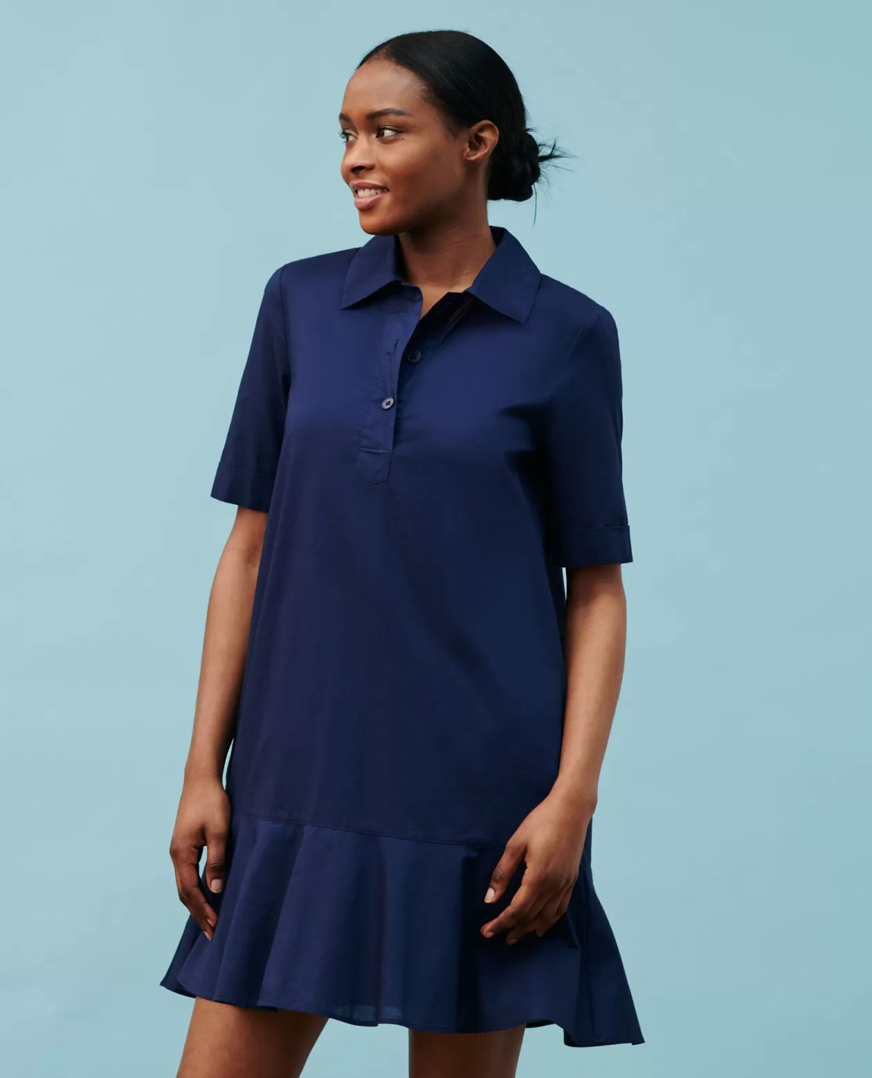 Cheap Comptoir des Cotonniers Cotton Polo Dress 68 Blue