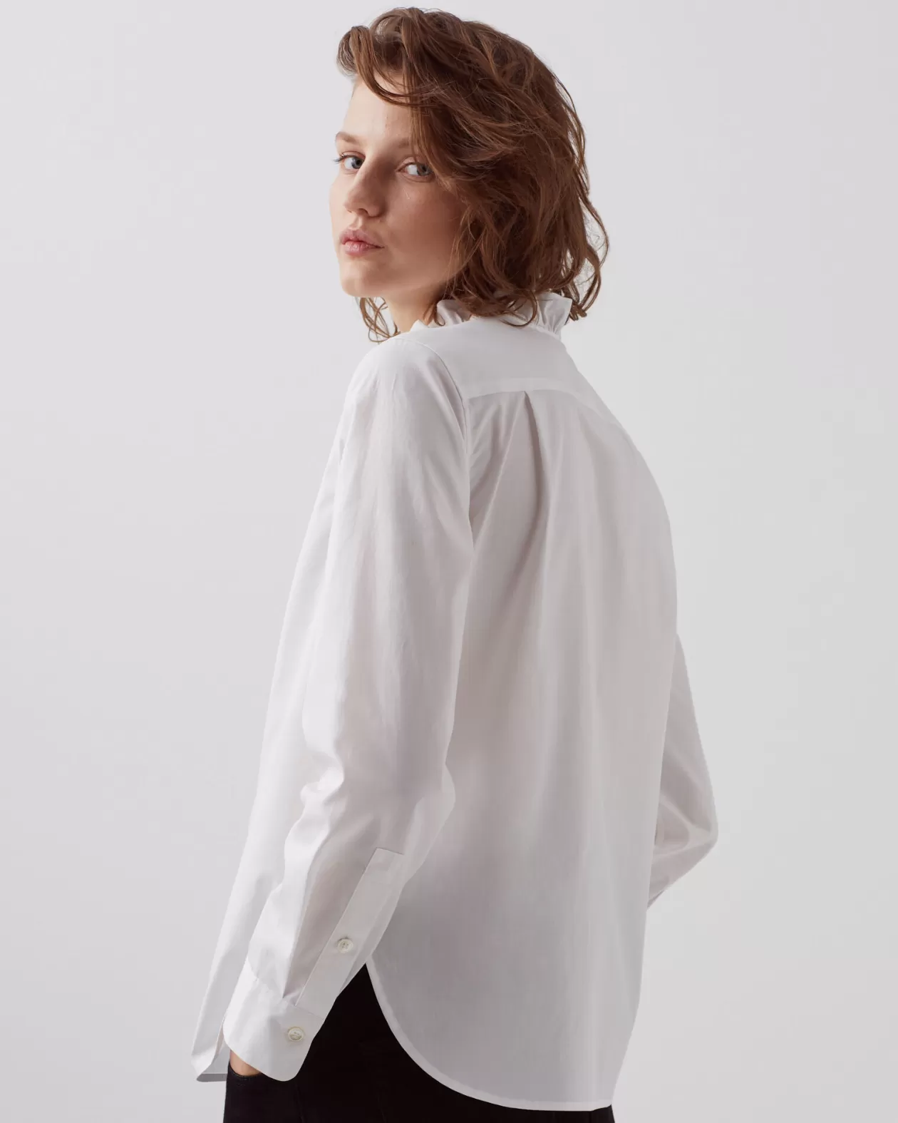 New Comptoir des Cotonniers Cotton Poplin Shirt 4235 Optical White