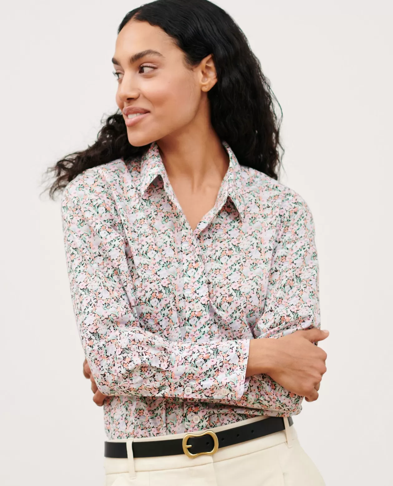 Fashion Comptoir des Cotonniers Cotton Shirt 0110 Champs Fleuris Pink