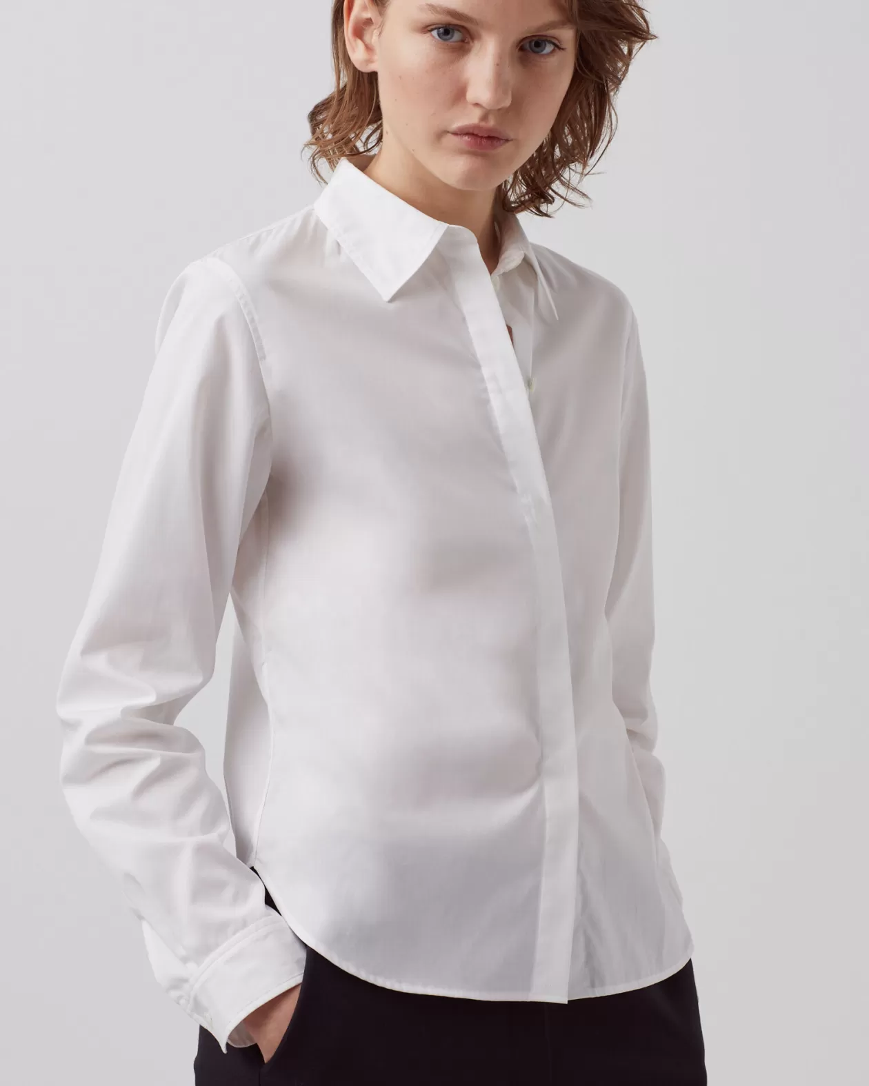 New Comptoir des Cotonniers Cotton Shirt 8885 00 White