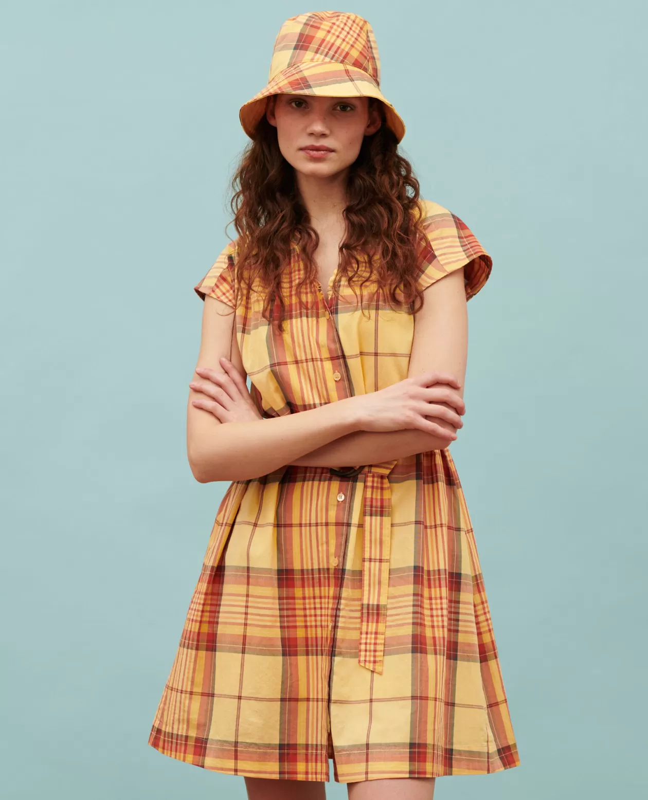 Flash Sale Comptoir des Cotonniers Cotton Shirt Dress 0241 Orange