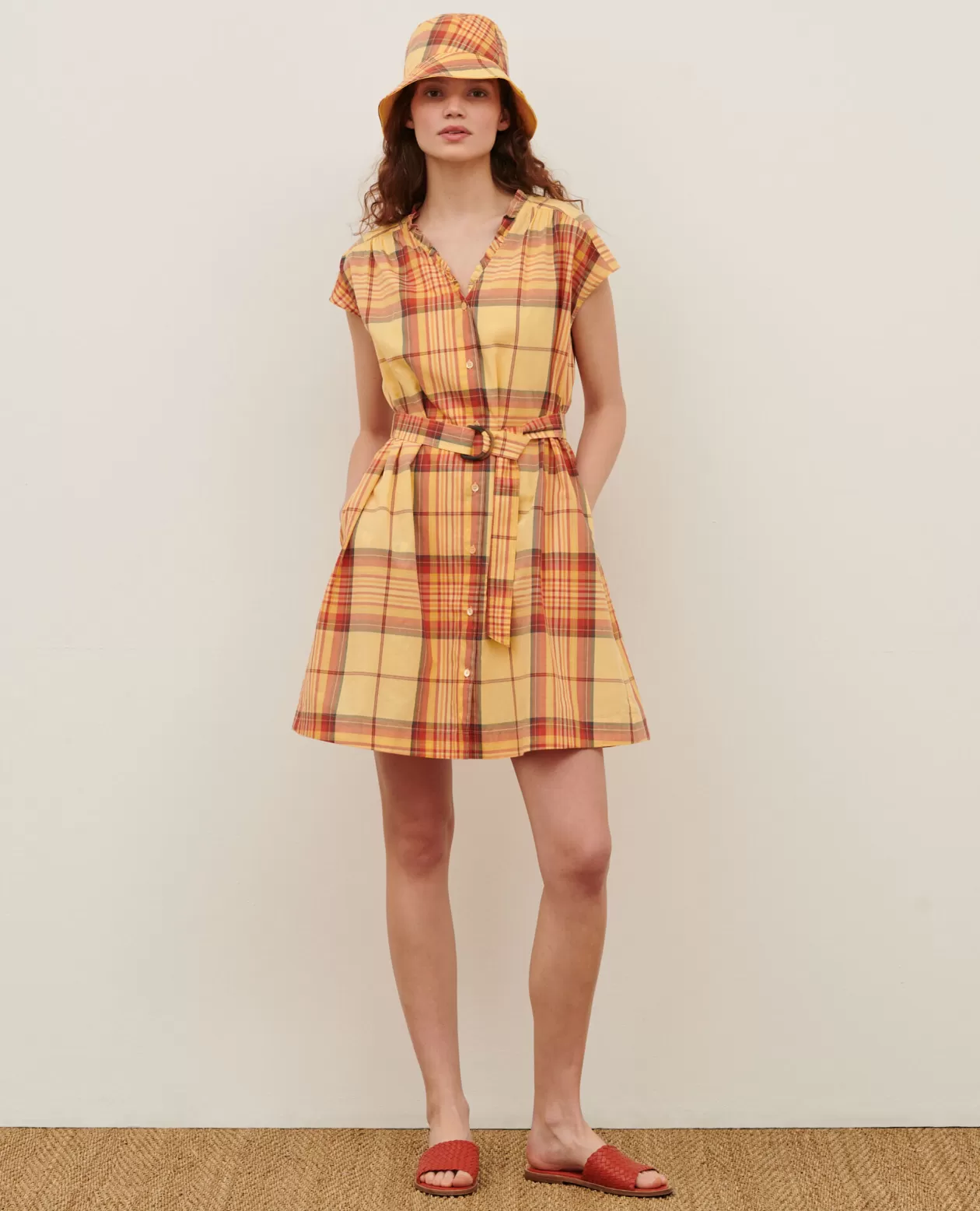 Flash Sale Comptoir des Cotonniers Cotton Shirt Dress 0241 Orange
