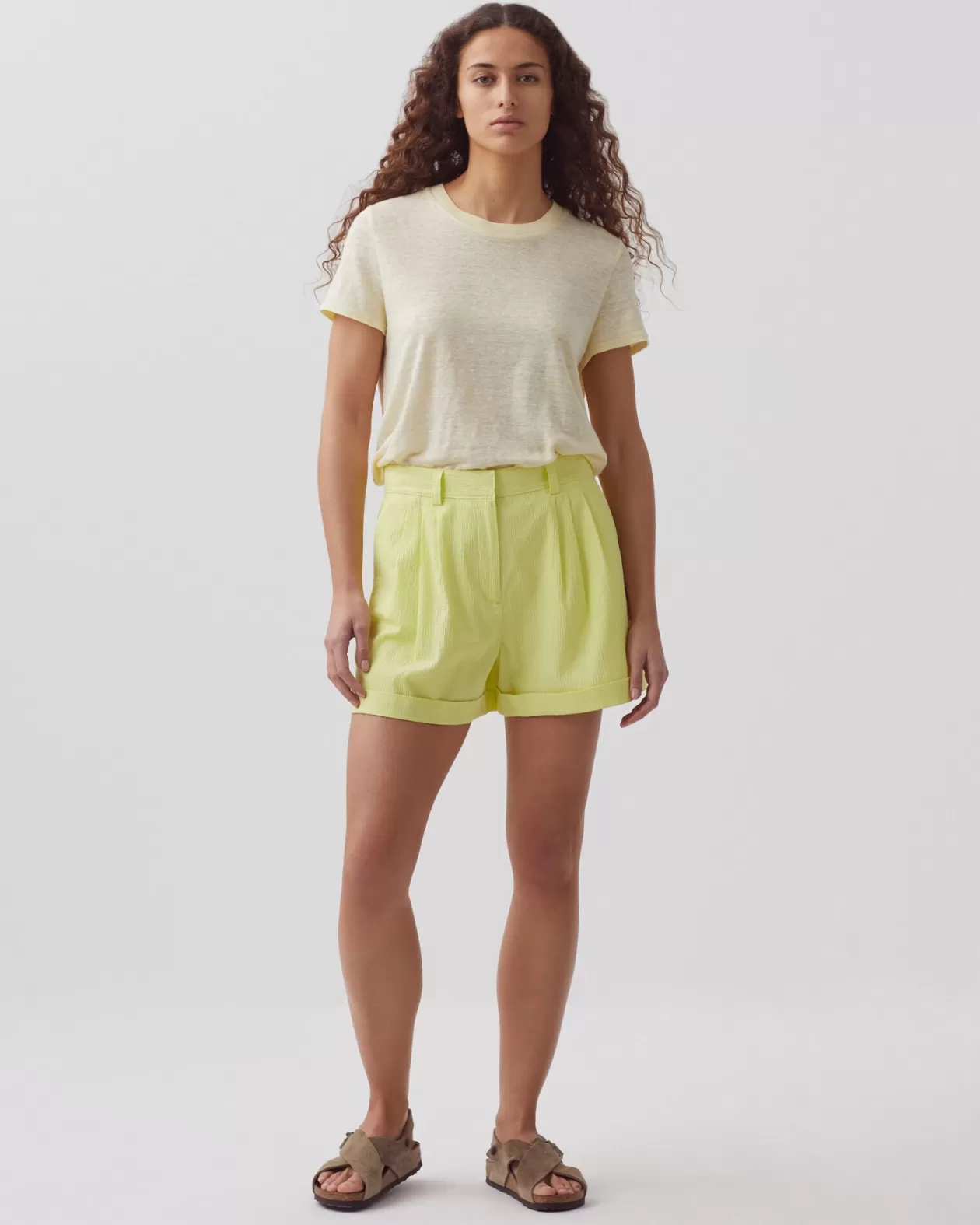 New Comptoir des Cotonniers Cotton Shorts 0421 Charlock Yellow