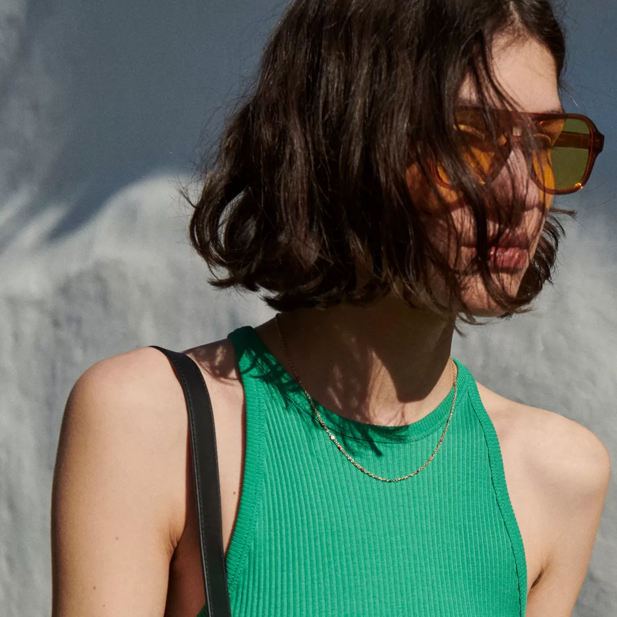 Clearance Comptoir des Cotonniers Cotton Tank Top 0542 Pine Green