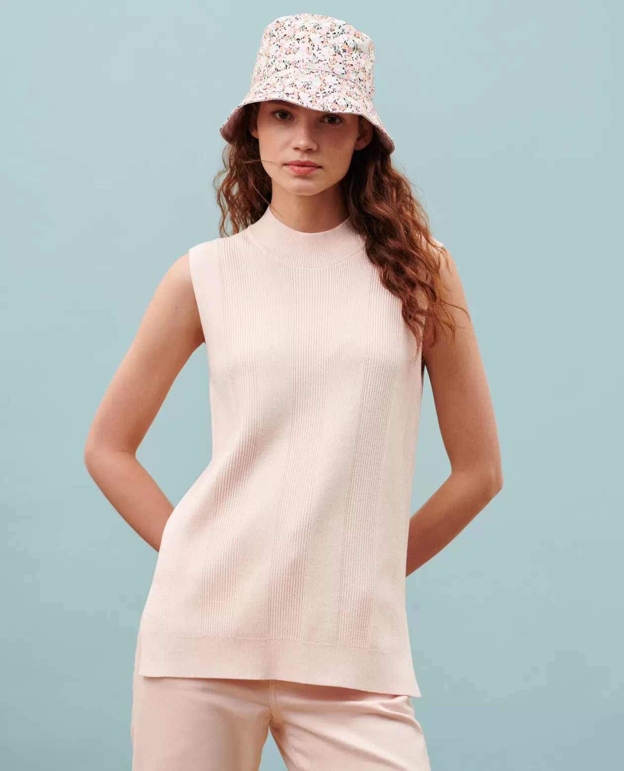 Outlet Comptoir des Cotonniers Cotton Vest 0100 Pink Marshmallow