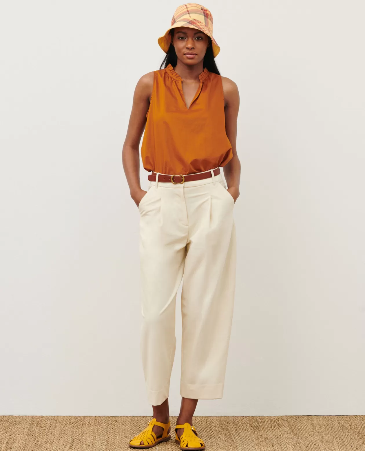 Fashion Comptoir des Cotonniers Cotton Voile Top 29 Orange