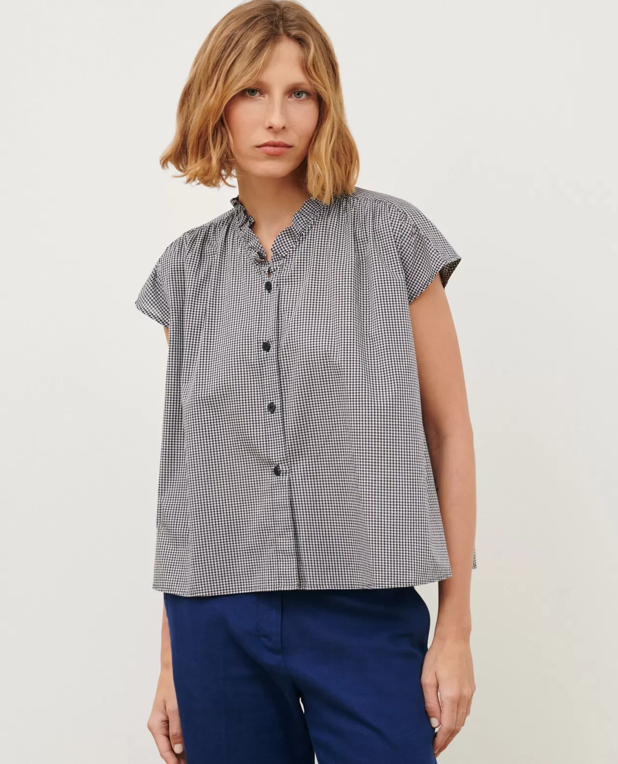 Sale Comptoir des Cotonniers Cotton Voile Top 7073 88_Vichy