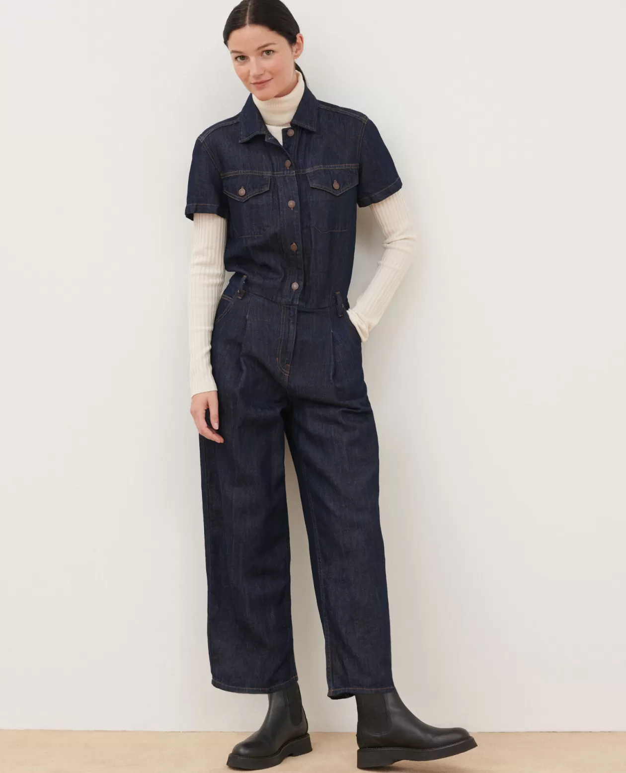 Cheap Comptoir des Cotonniers Denim Jumpsuit 0681 Rinse Denim