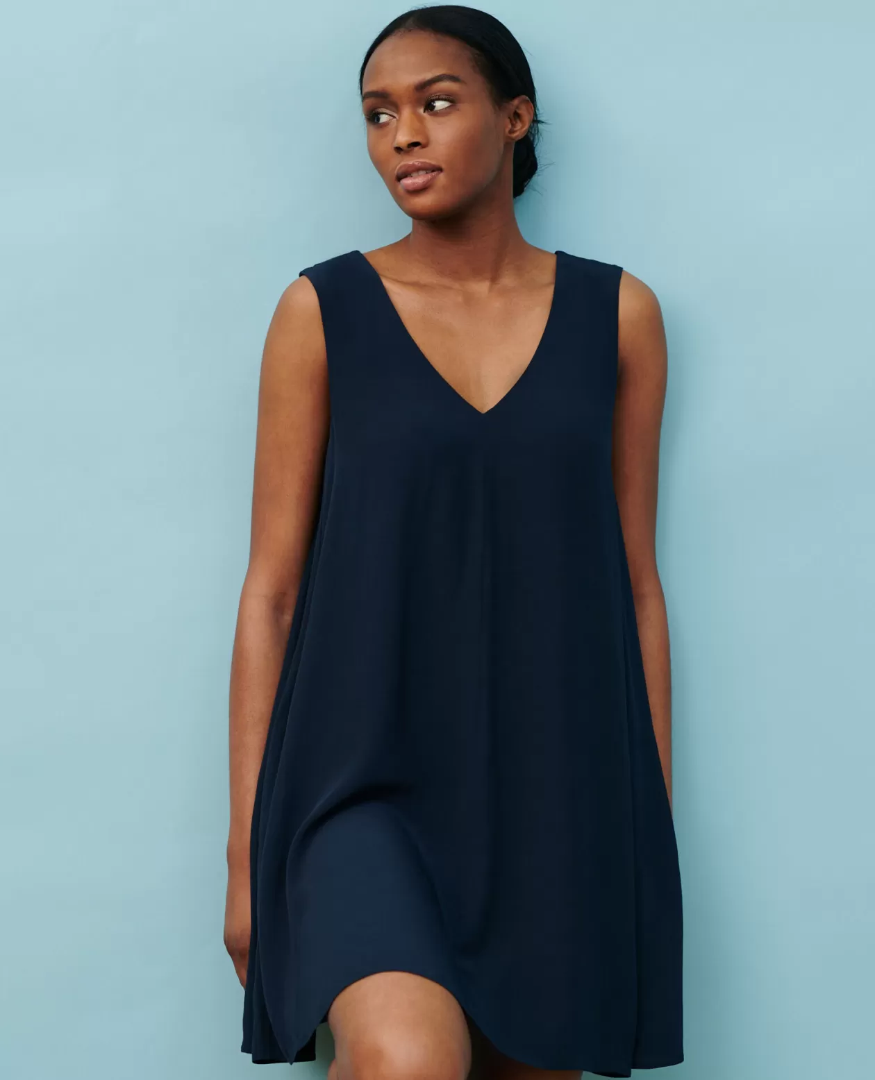 Cheap Comptoir des Cotonniers Floaty Mini Dress 0693 Navy