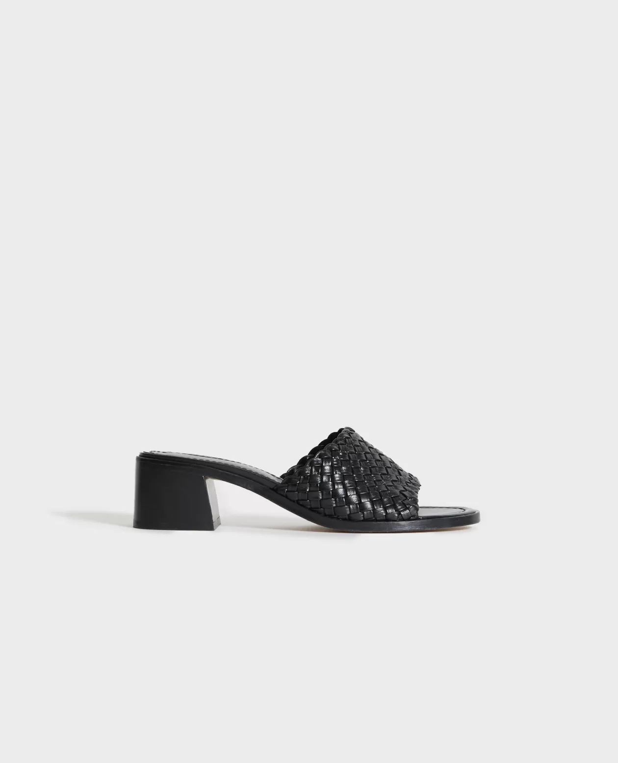 Sale Comptoir des Cotonniers Leather Heeled Sandals 09 Black