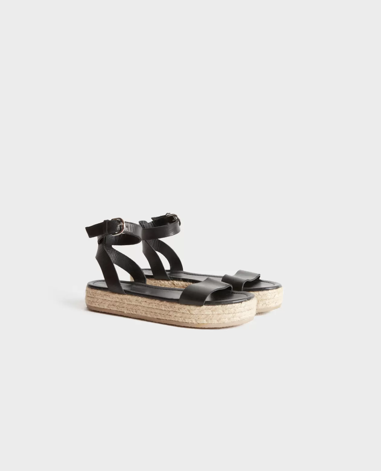 Hot Comptoir des Cotonniers Leather Sandals 8853 09 Black