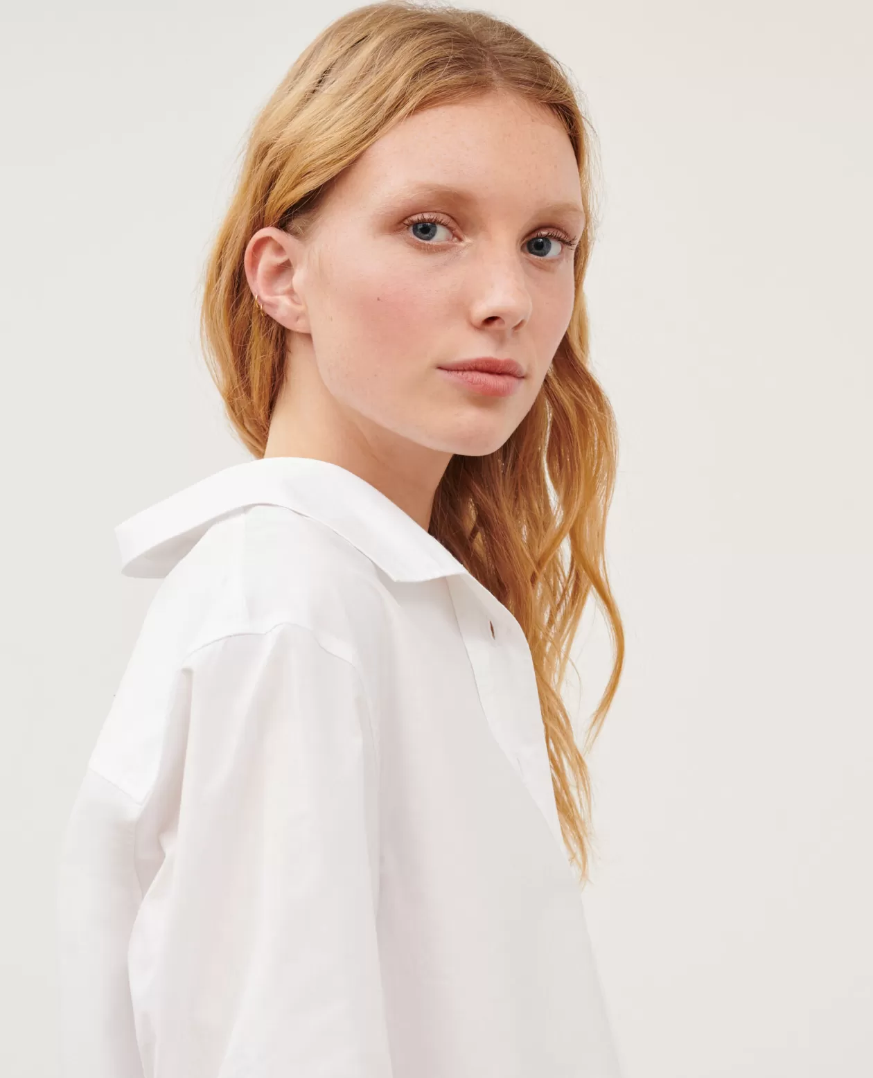 Hot Comptoir des Cotonniers Loose Cotton Kaftan Shirt 0007 White