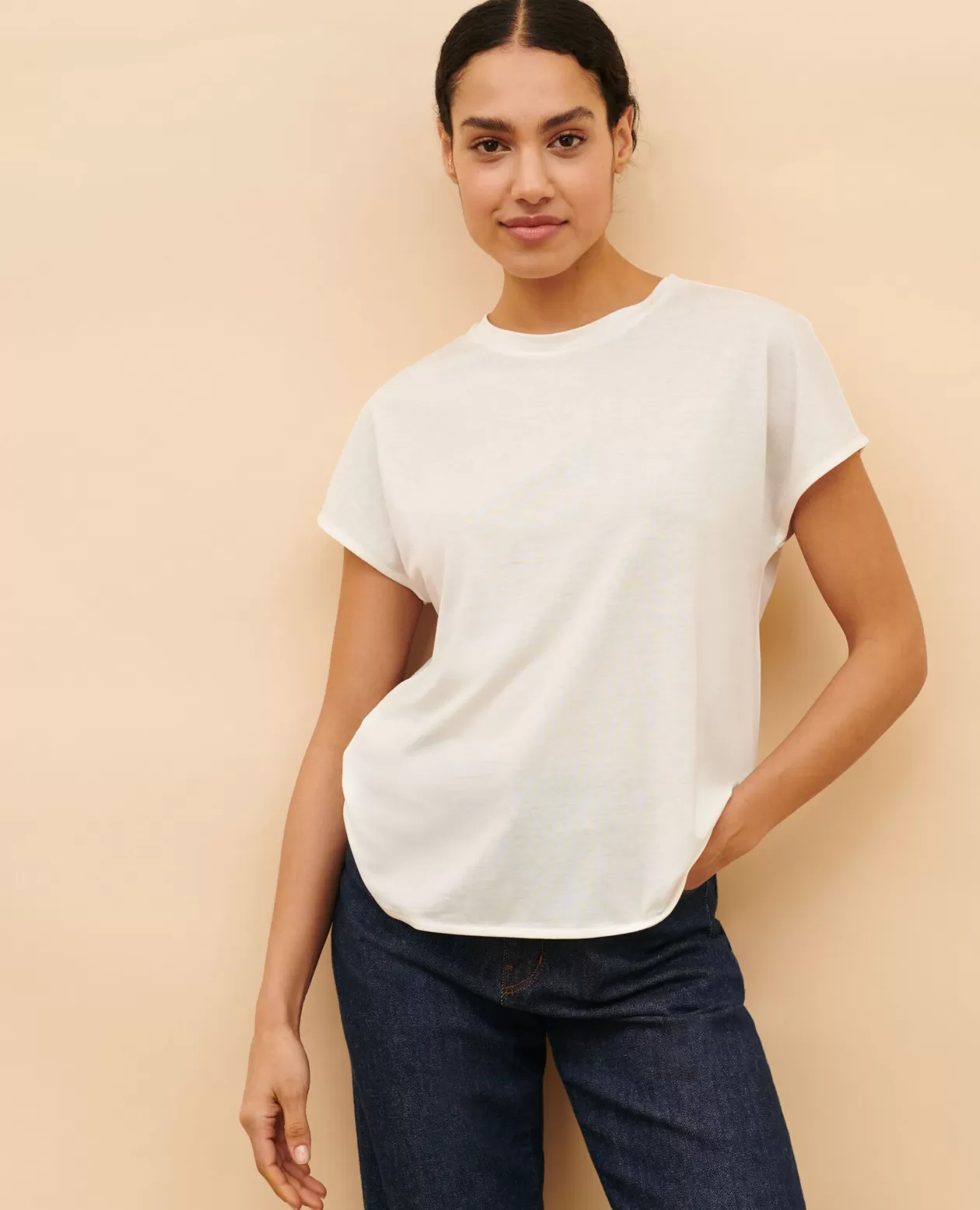 Best Comptoir des Cotonniers Loose Cotton T-Shirt 4262 Cloud Dancer