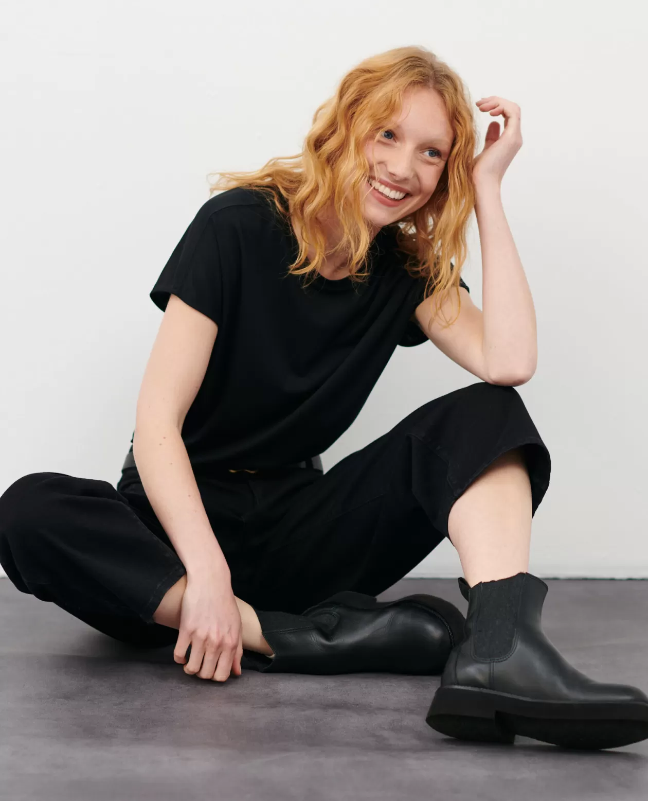 Flash Sale Comptoir des Cotonniers Loose Cotton T-Shirt 4216 Black_Beauty