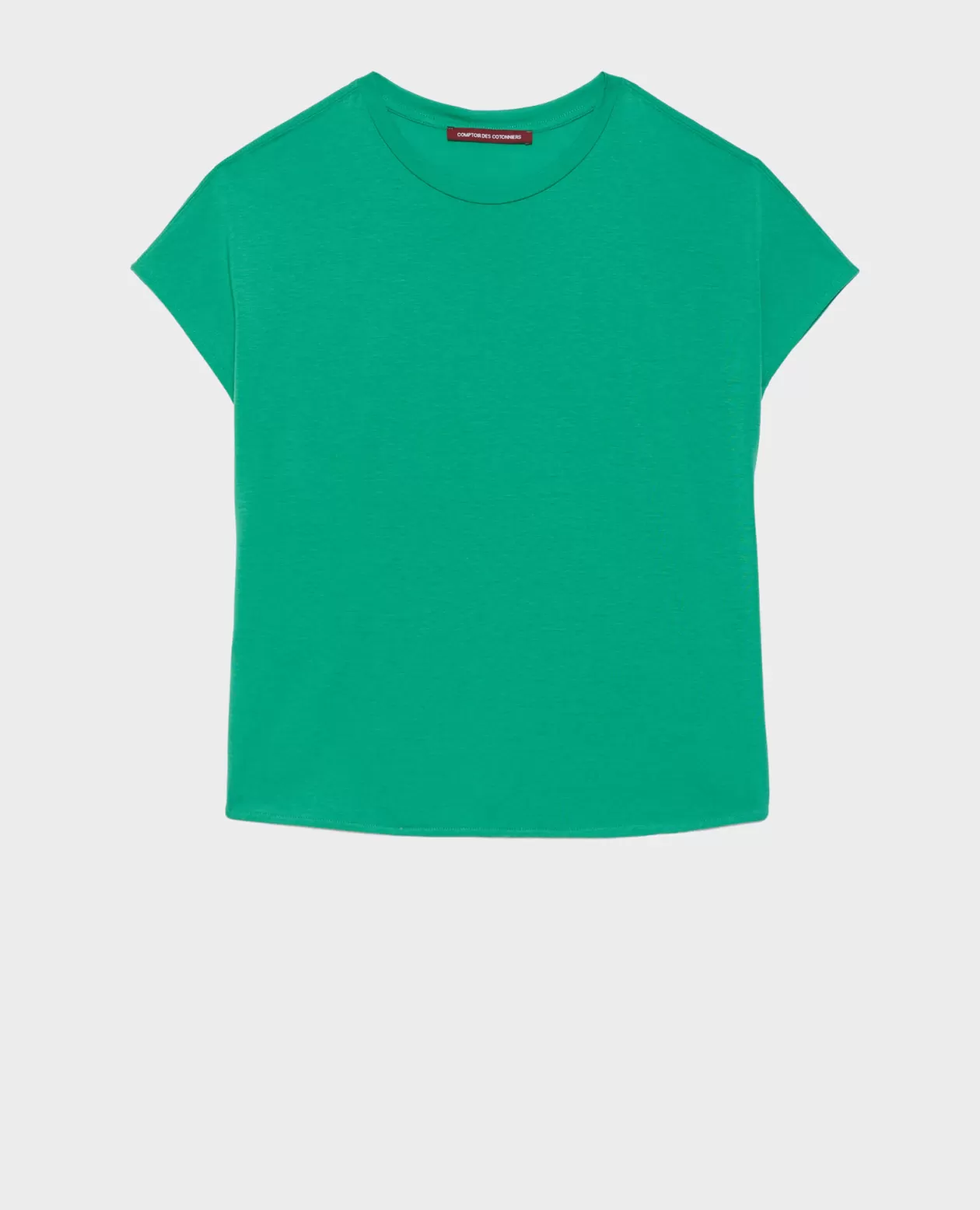 Discount Comptoir des Cotonniers Loose Cotton T-Shirt 0542 Pine Green