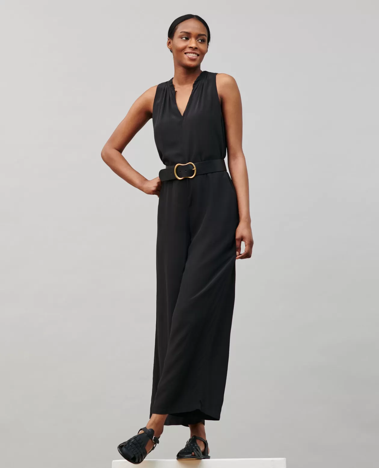 Best Sale Comptoir des Cotonniers Loose Jumpsuit 09 Black