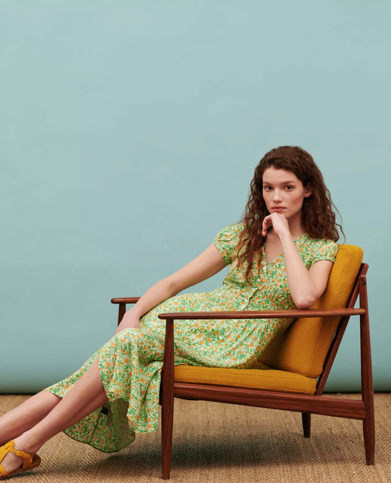 Clearance Comptoir des Cotonniers Ludivine - Long Dress 0420 Zest Yellow