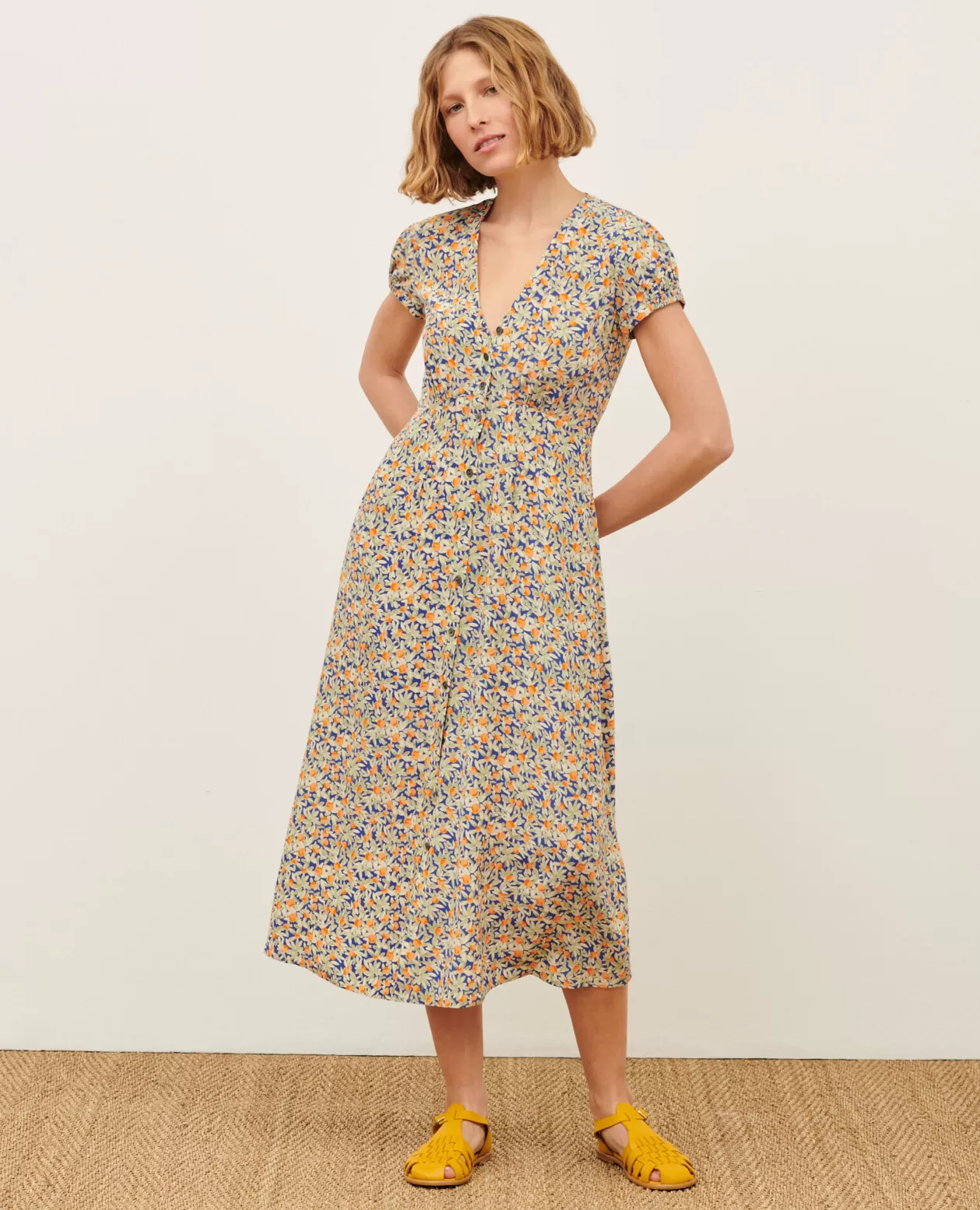 Online Comptoir des Cotonniers Ludivine - Long Dress 0661 Zest Blue