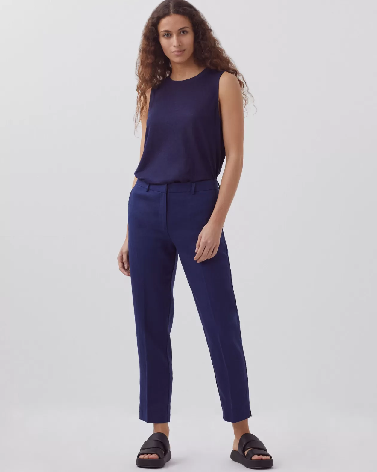 Online Comptoir des Cotonniers Marguerite - Cigarette Trousers 0643 Medieval Blue