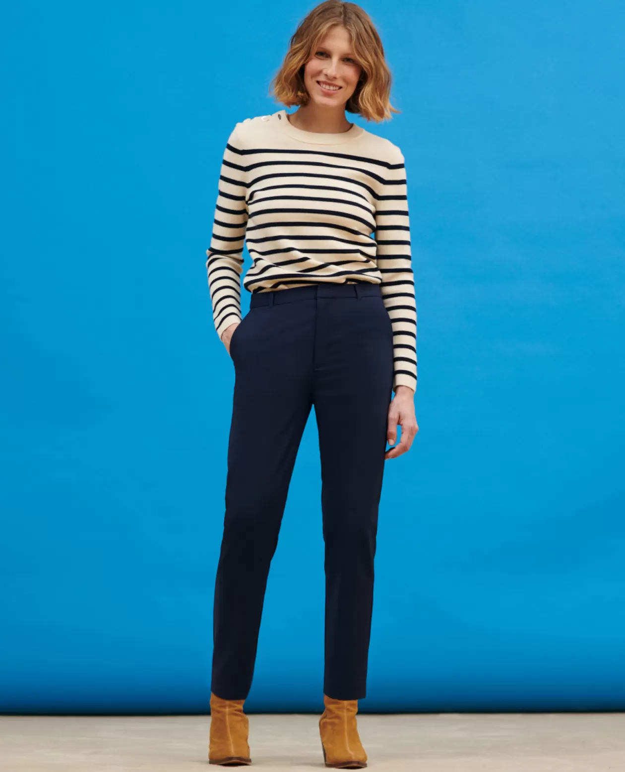 Flash Sale Comptoir des Cotonniers Marguerite - Cigarette Trousers 0693 Navy
