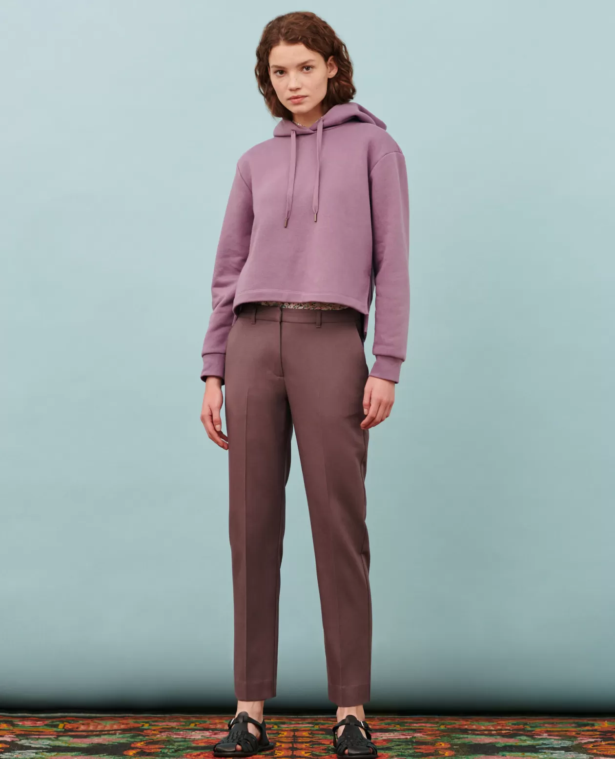 Shop Comptoir des Cotonniers Marguerite - Cigarette Trousers 0790 Sparrow