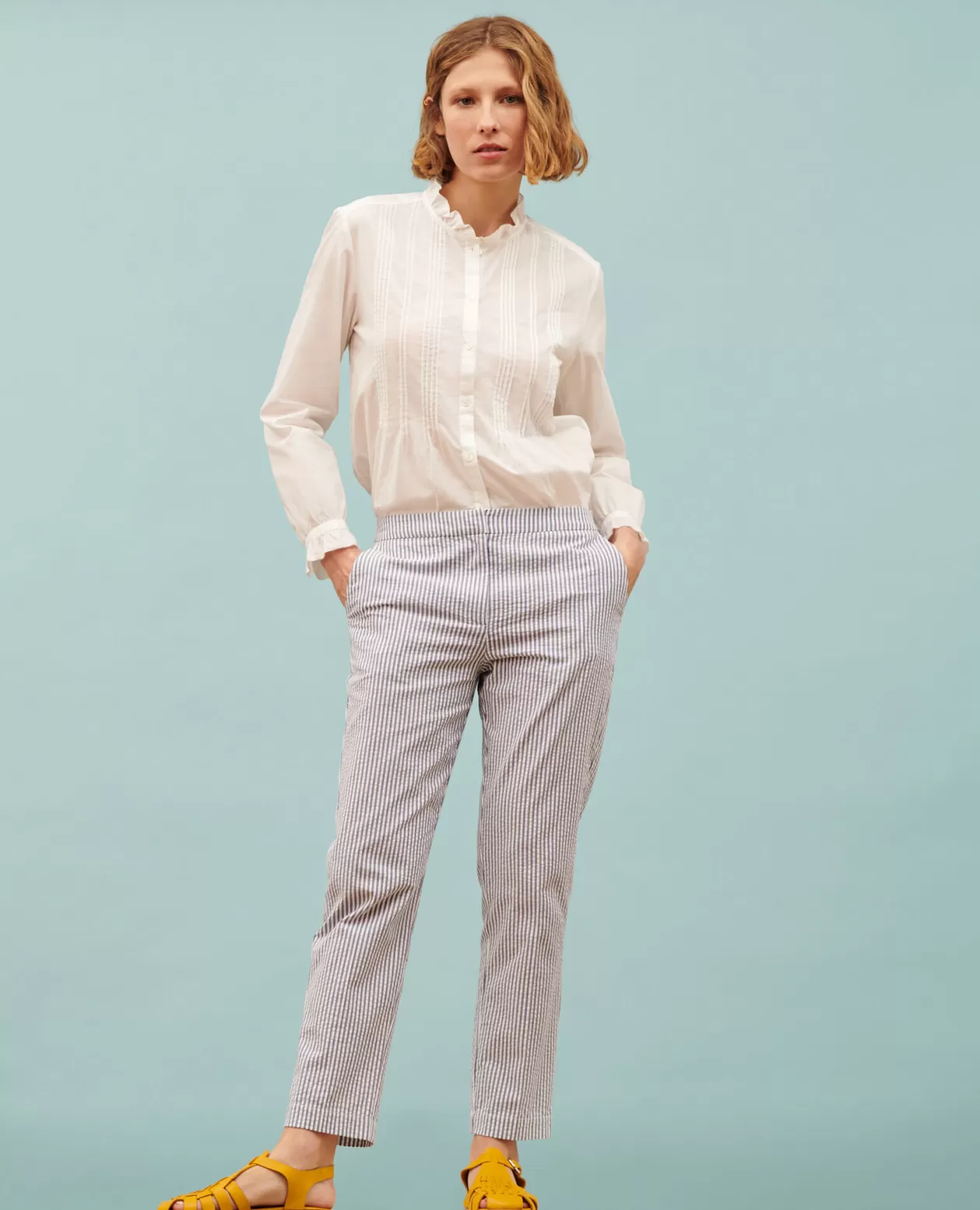 New Comptoir des Cotonniers Marguerite - Cigarette Trousers Str Navy