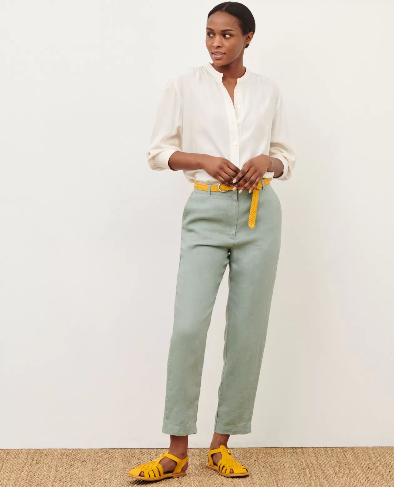 Discount Comptoir des Cotonniers Marguerite - Cigarette Trousers 07 Gray