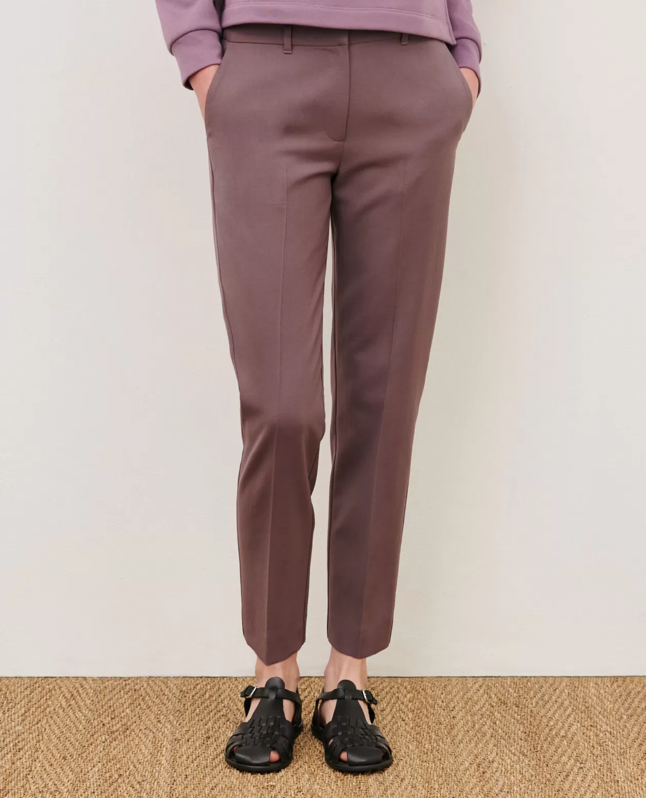Shop Comptoir des Cotonniers Marguerite - Cigarette Trousers 0790 Sparrow