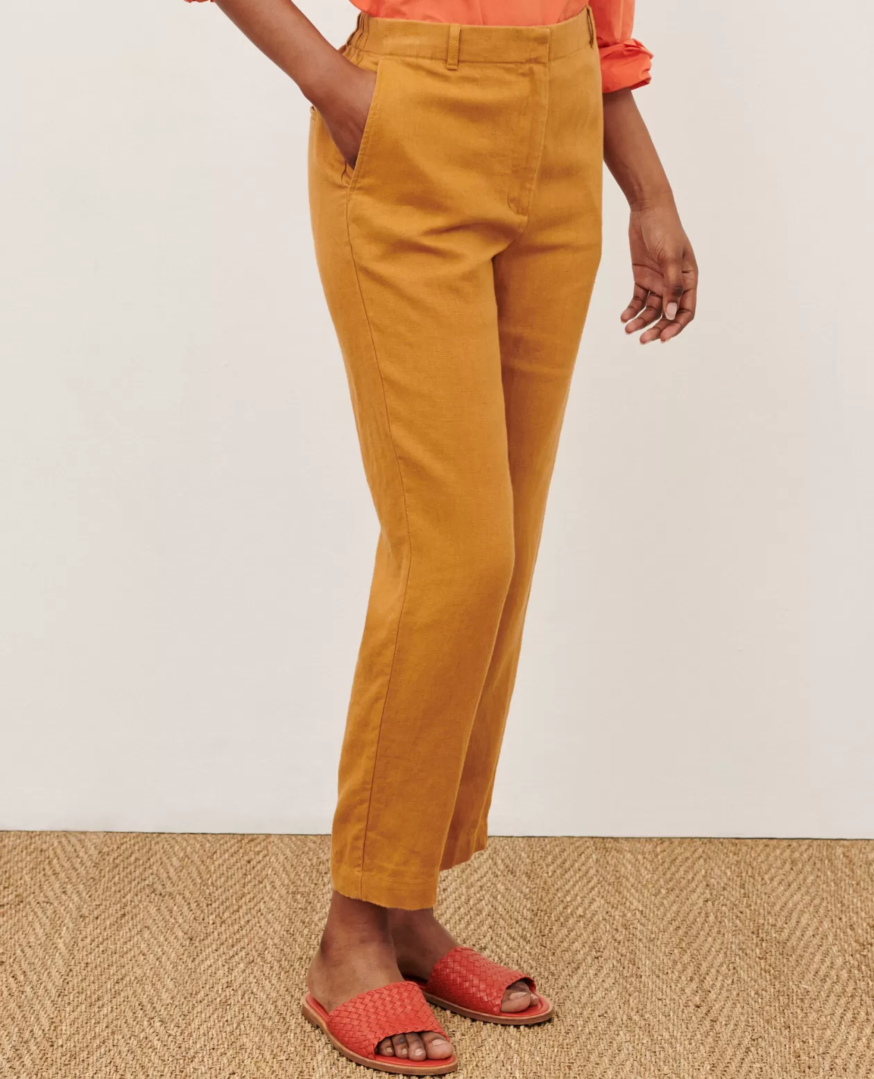 Hot Comptoir des Cotonniers Marguerite - Cigarette Trousers 36 Brown
