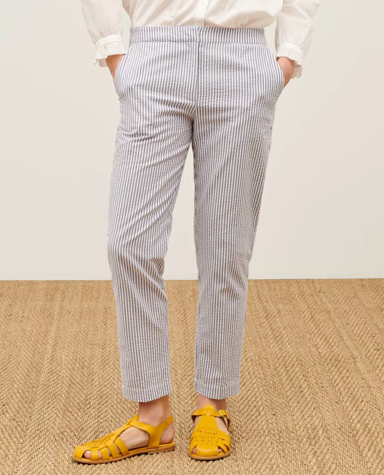 New Comptoir des Cotonniers Marguerite - Cigarette Trousers Str Navy