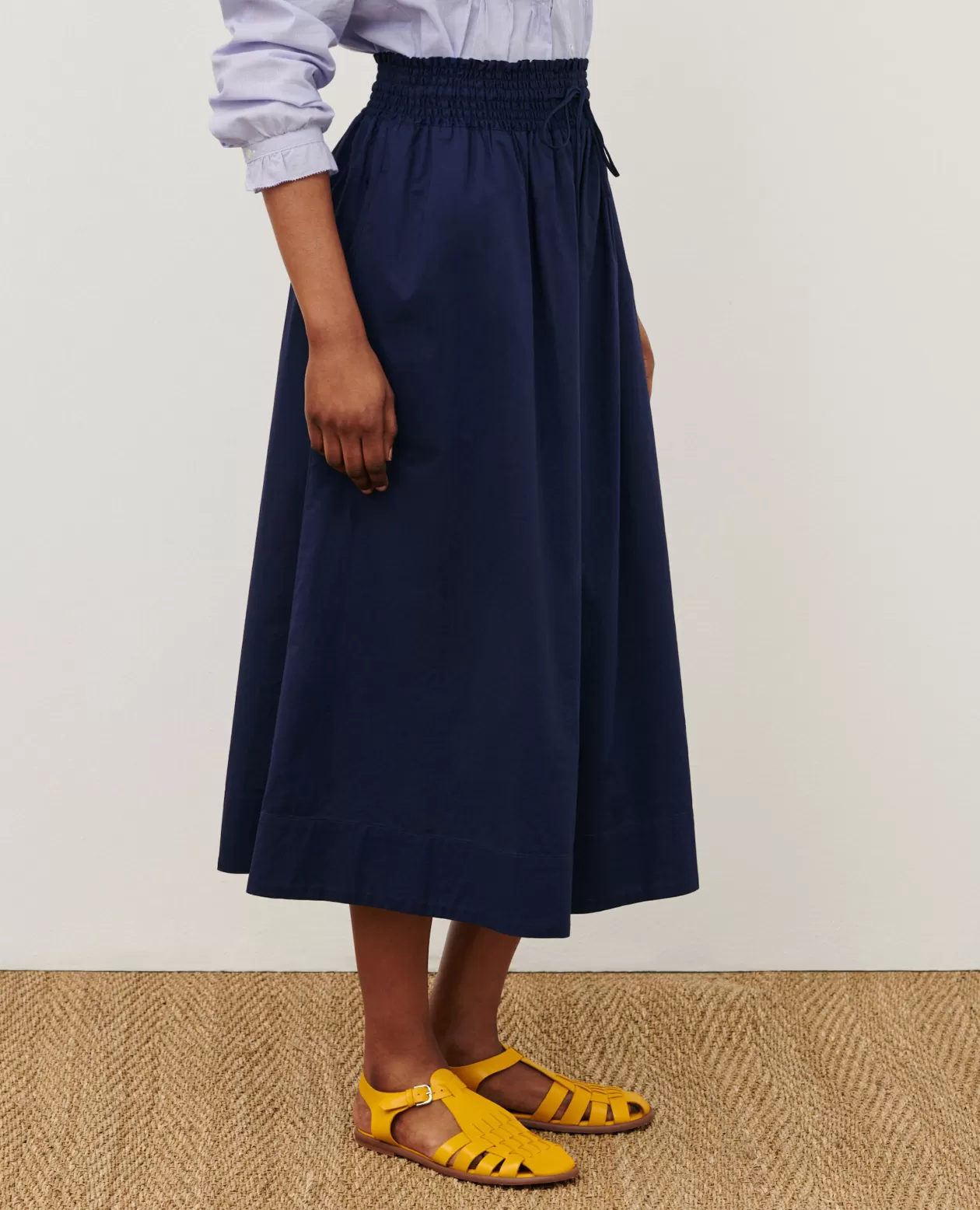 Online Comptoir des Cotonniers Maxi Cotton Skirt 68 Blue