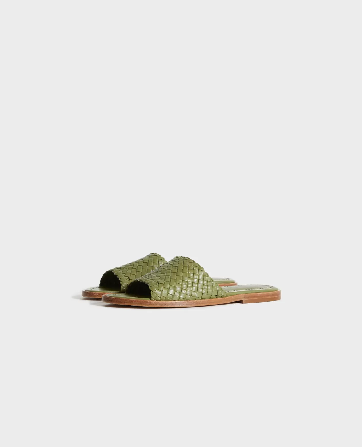 Shop Comptoir des Cotonniers Pam - Leather Sandals 58 Green