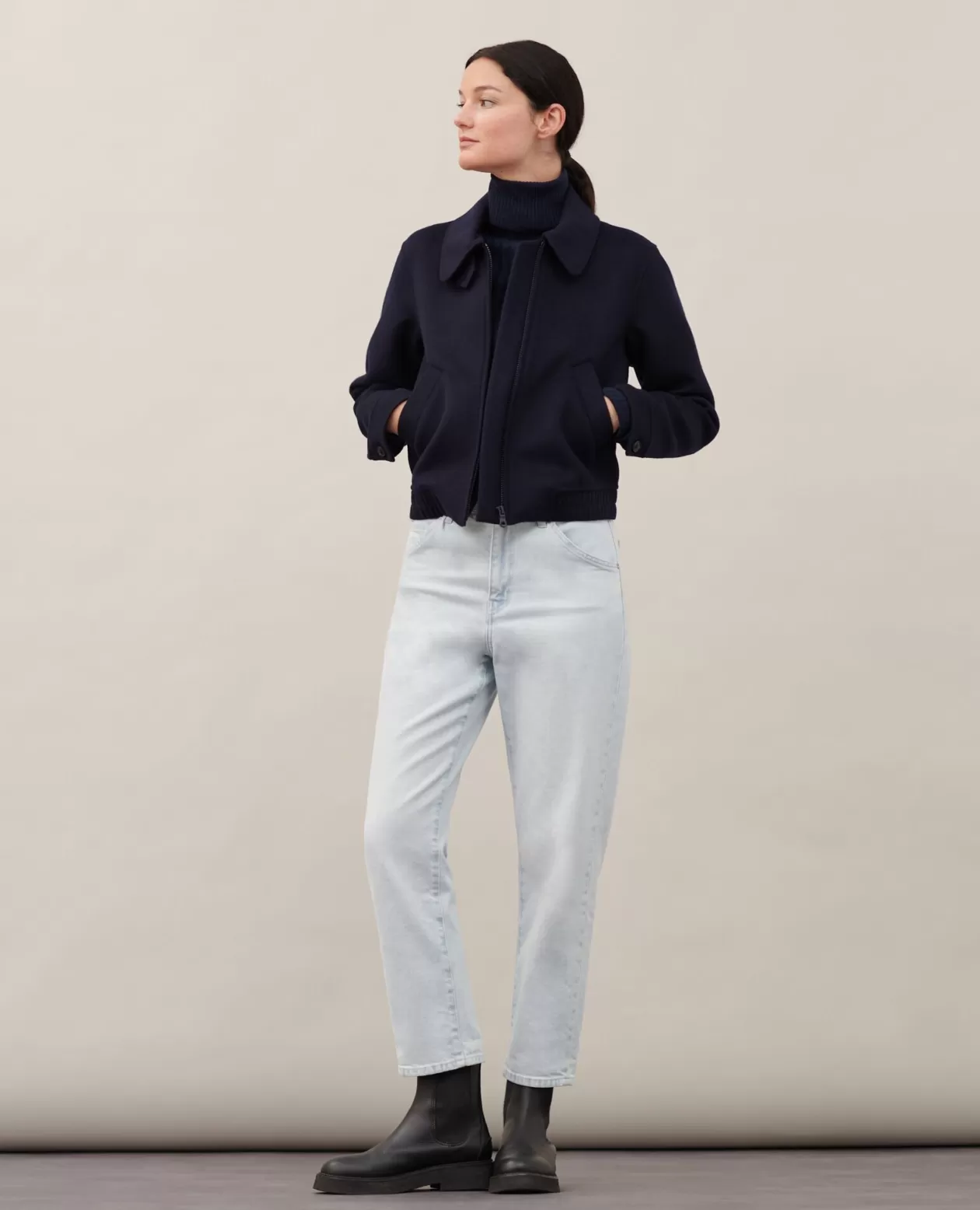 Online Comptoir des Cotonniers Rita - Slouchy - Baggy Cotton Jeans 0600 Icy Wash Denim
