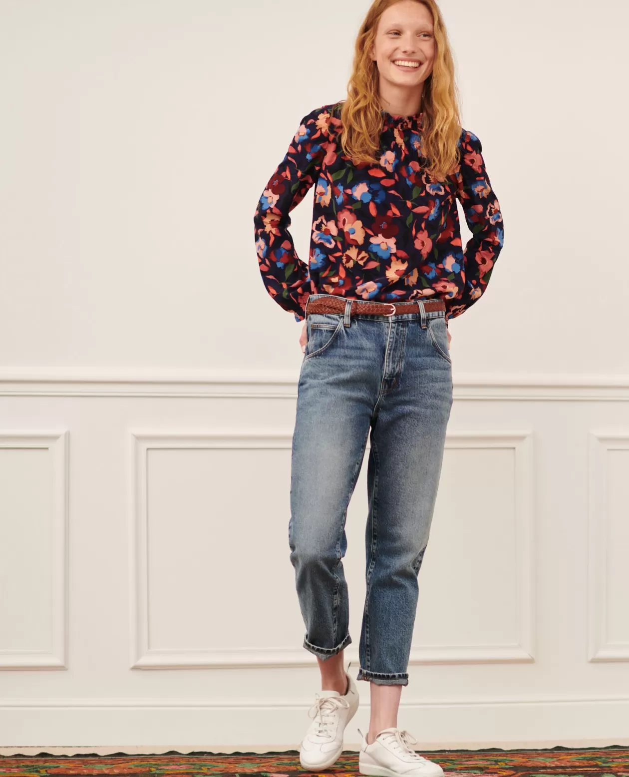 Shop Comptoir des Cotonniers Rita - Slouchy - Loose Cotton Jeans Vintage Mid Wash