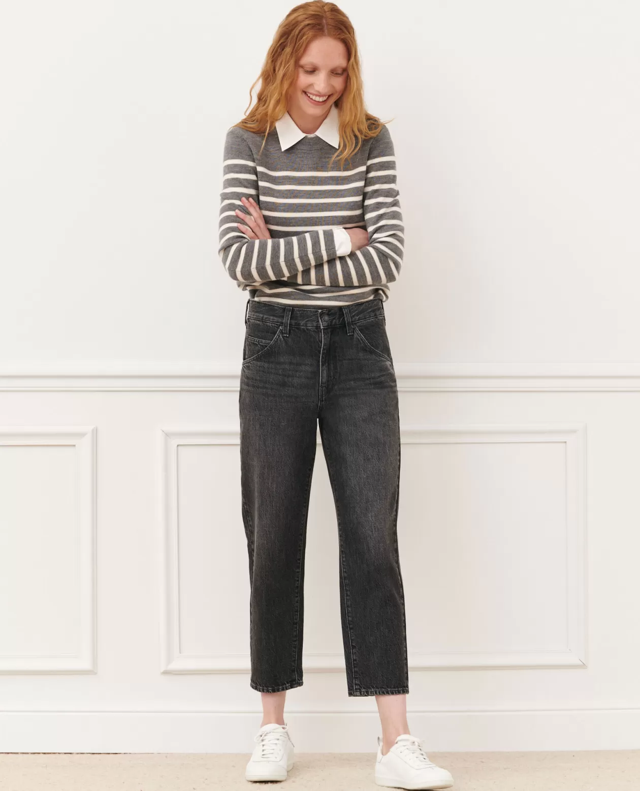 Hot Comptoir des Cotonniers Rita - Slouchy - Loose Cotton Jeans Vintage Grey