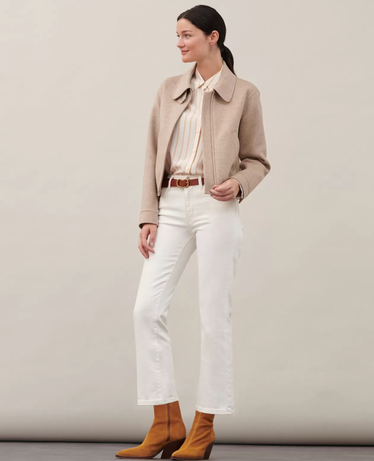 New Comptoir des Cotonniers Rosine - Flare Jeans 0003 White Denim