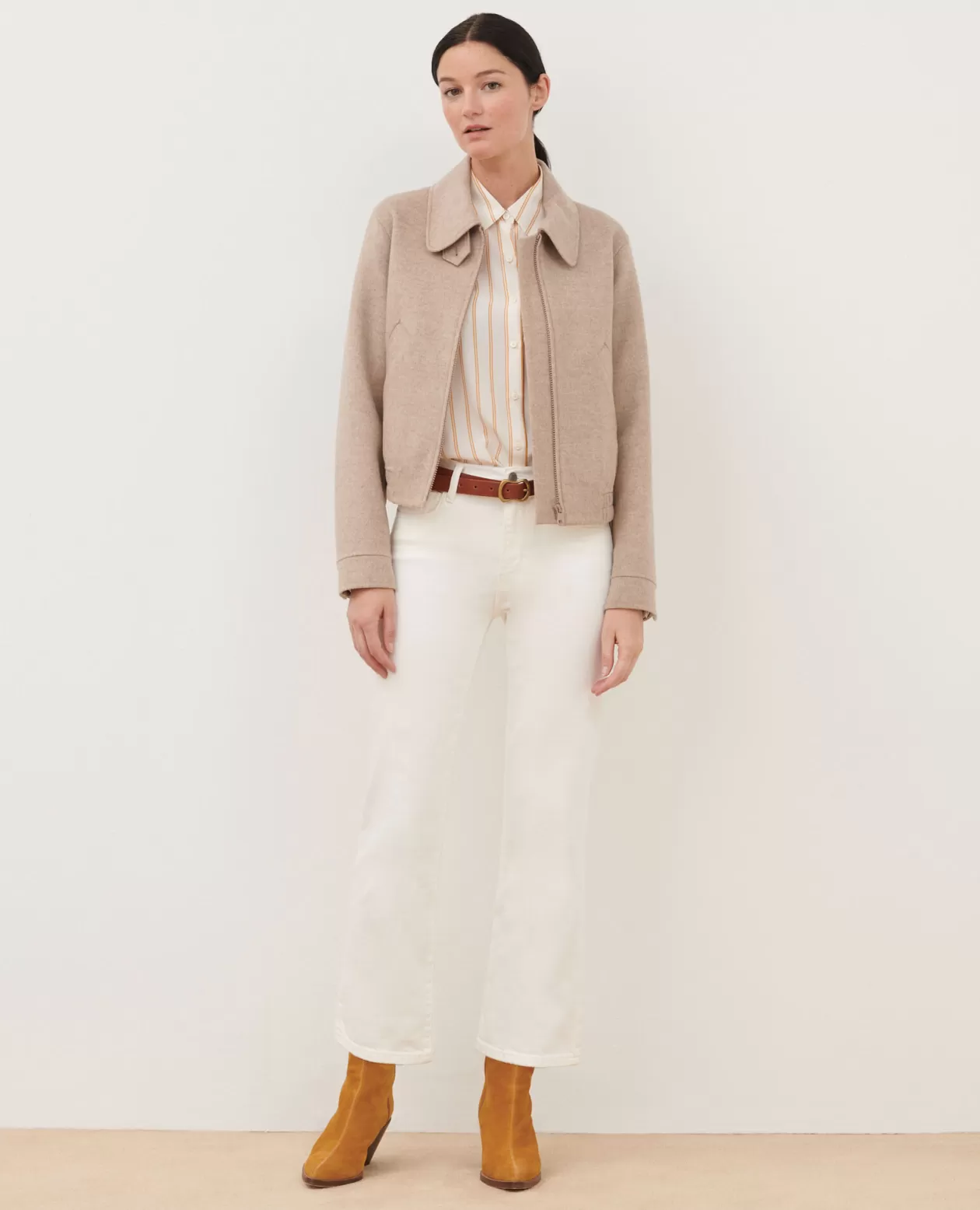 New Comptoir des Cotonniers Rosine - Flare Jeans 0003 White Denim