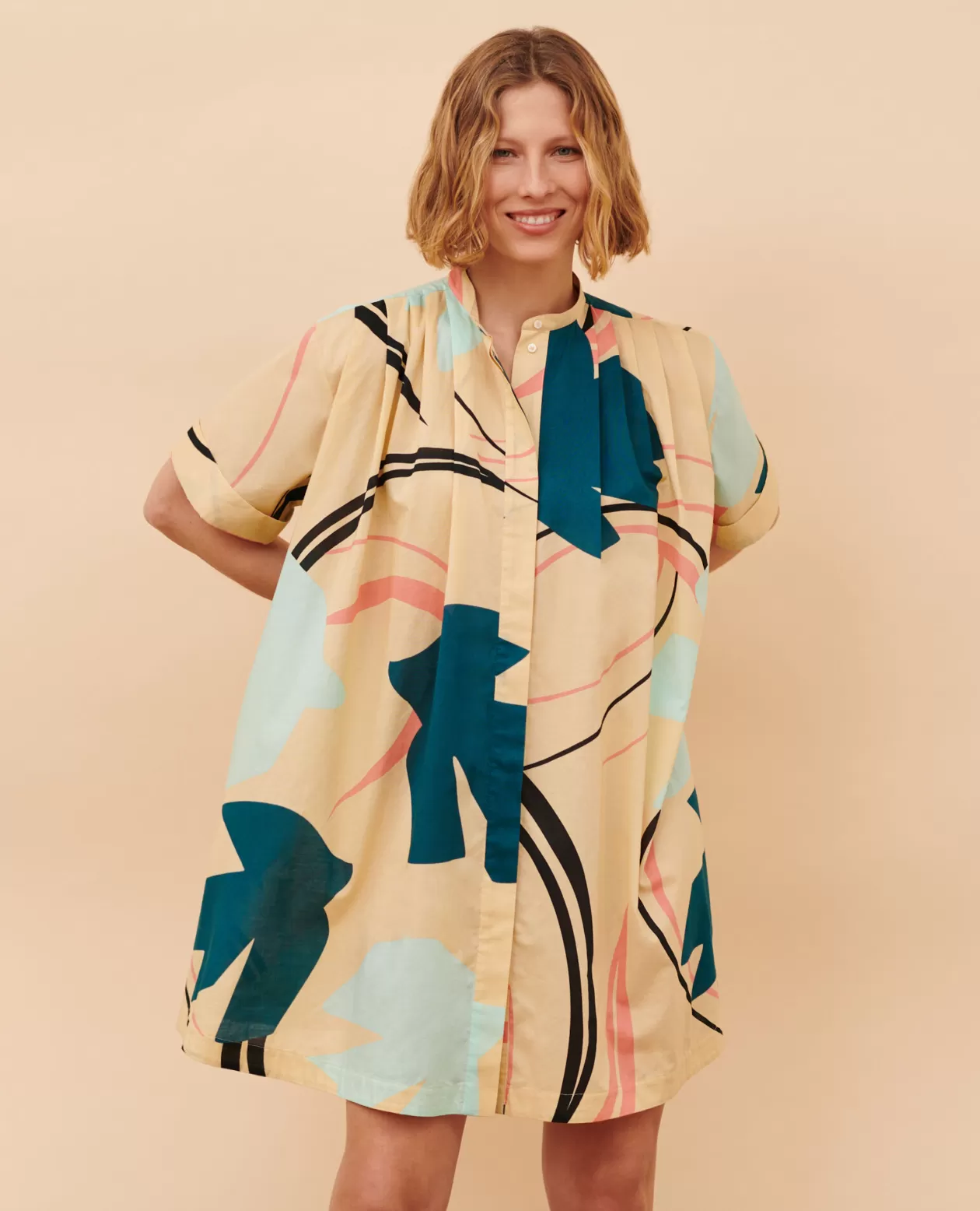 Store Comptoir des Cotonniers Shirt Dress 0403 Birdy Sand