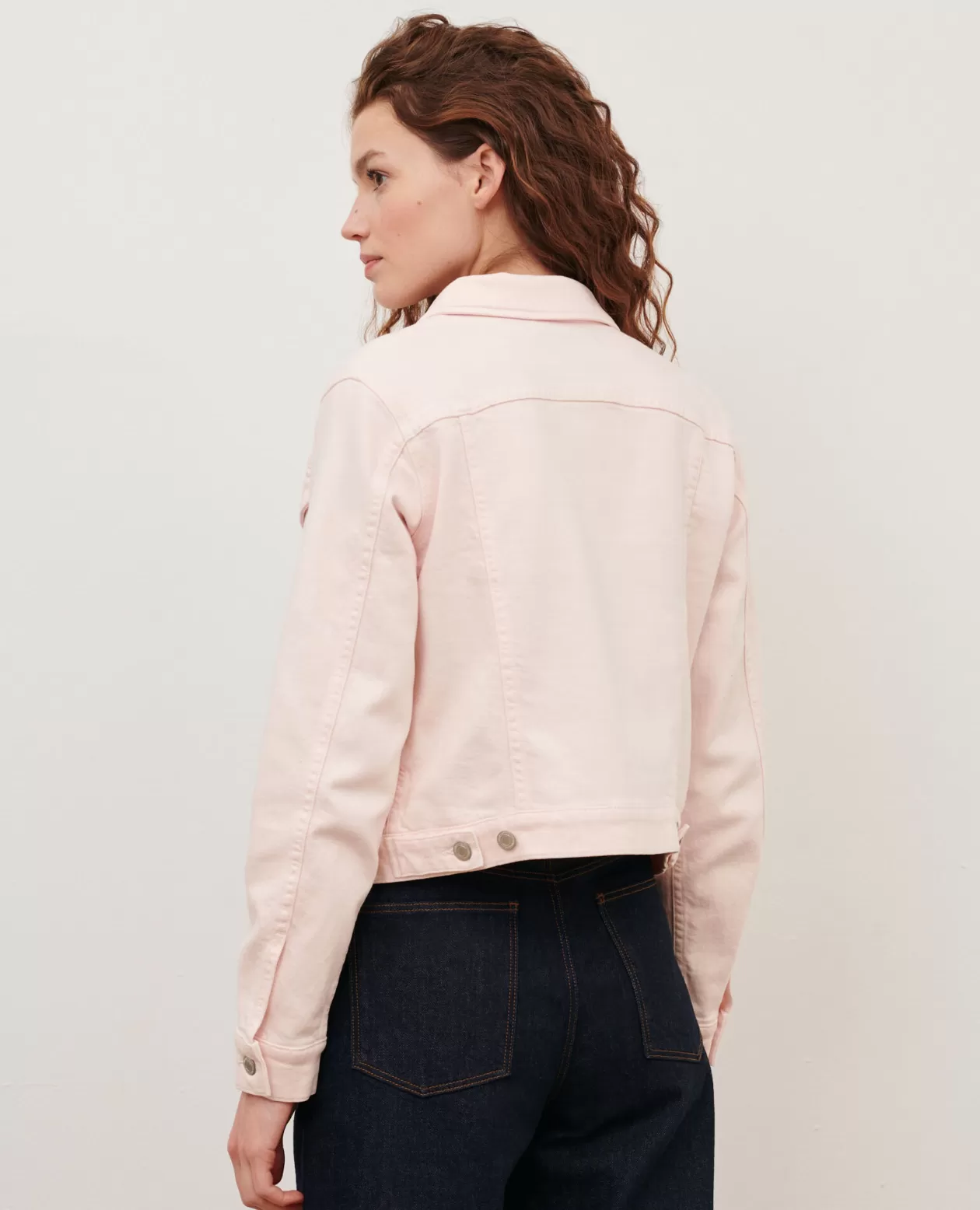 Cheap Comptoir des Cotonniers Short Denim Jacket 0100 Pink Marshmallow