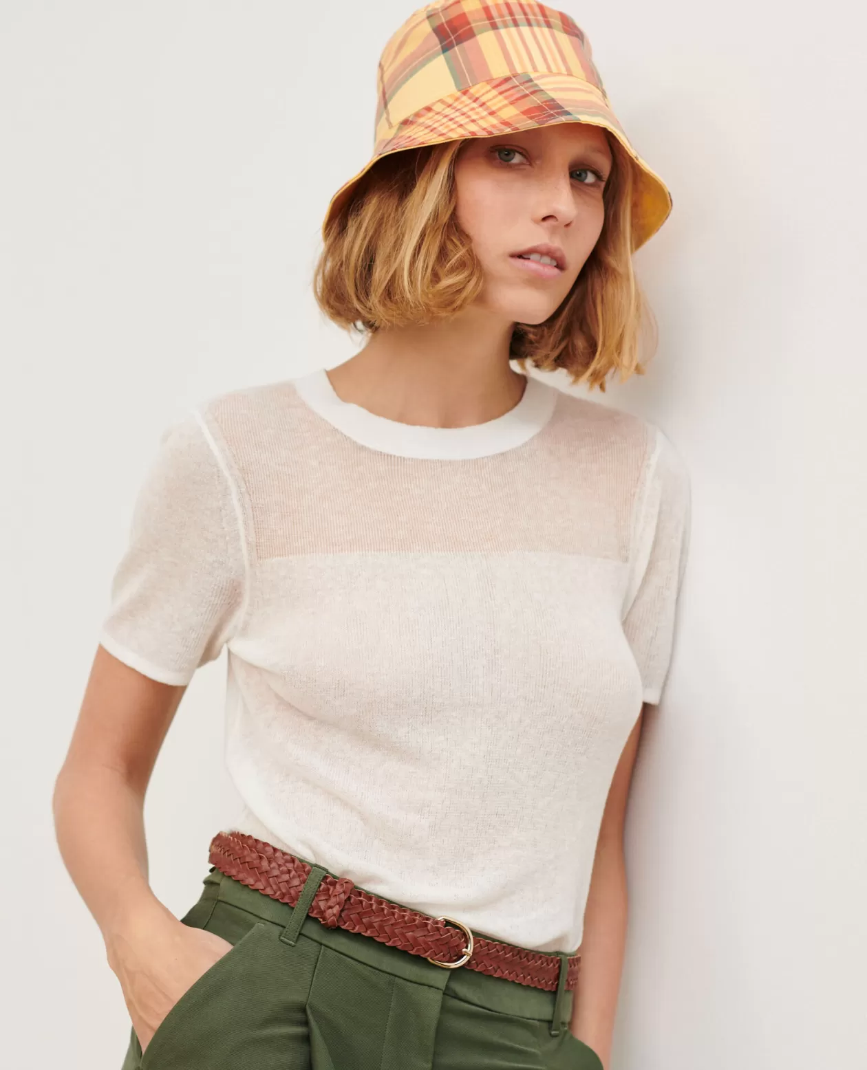 Fashion Comptoir des Cotonniers Short-Sleeve Top 0007 White