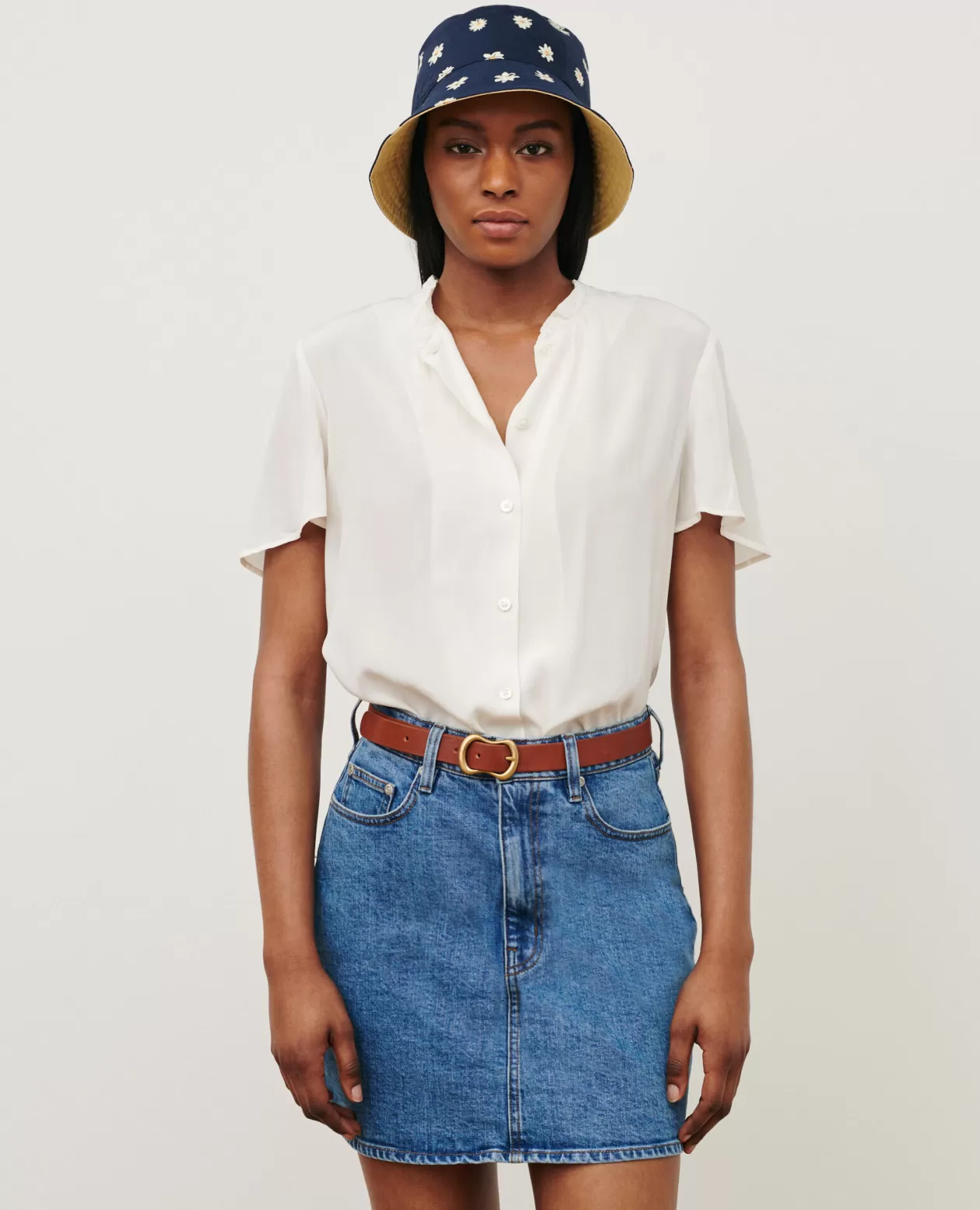 Hot Comptoir des Cotonniers Short-Sleeve Top 0007 White