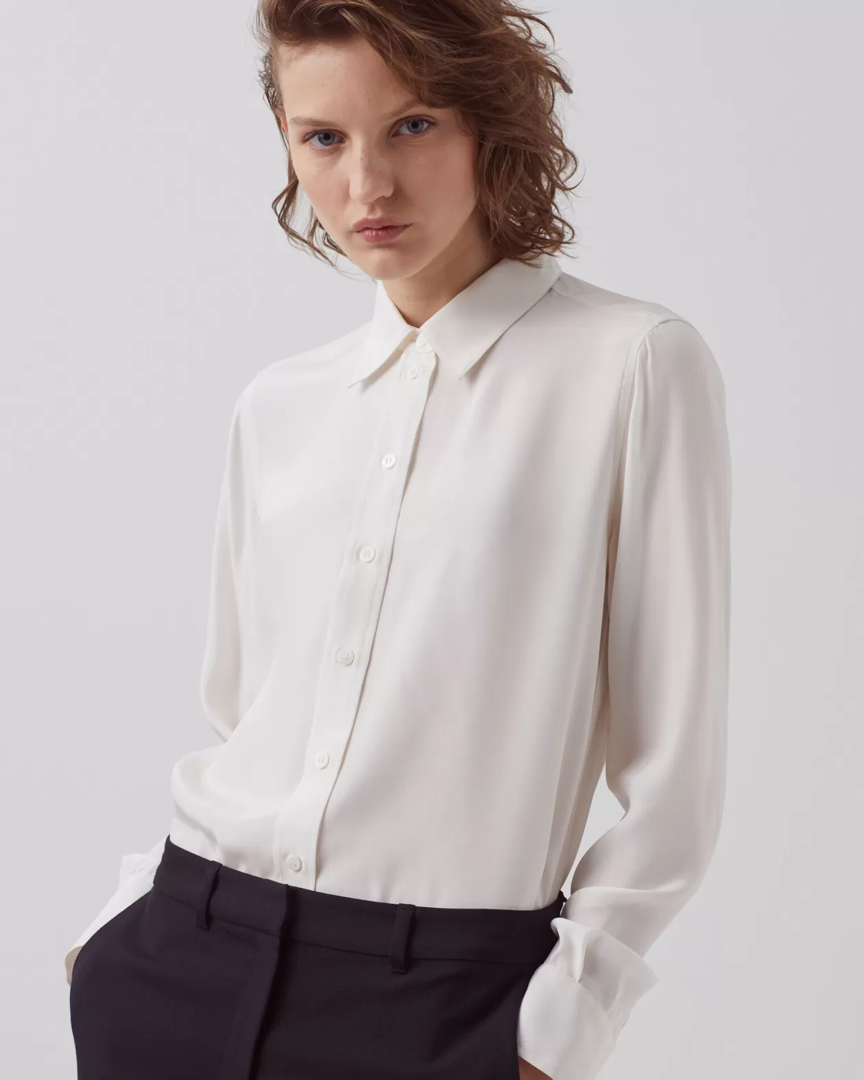 Flash Sale Comptoir des Cotonniers Sibylle - Silk Shirt Optical White