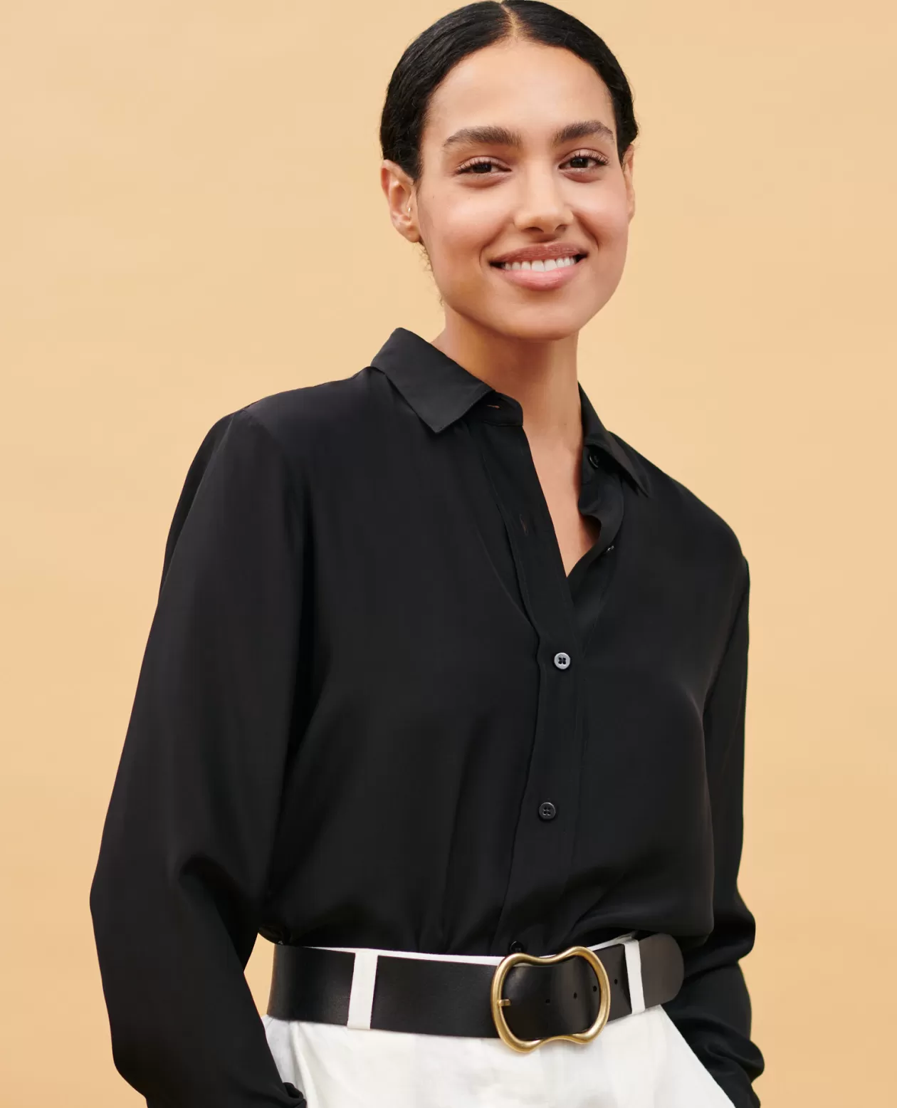 Clearance Comptoir des Cotonniers Sibylle - Silk Shirt Black Beauty
