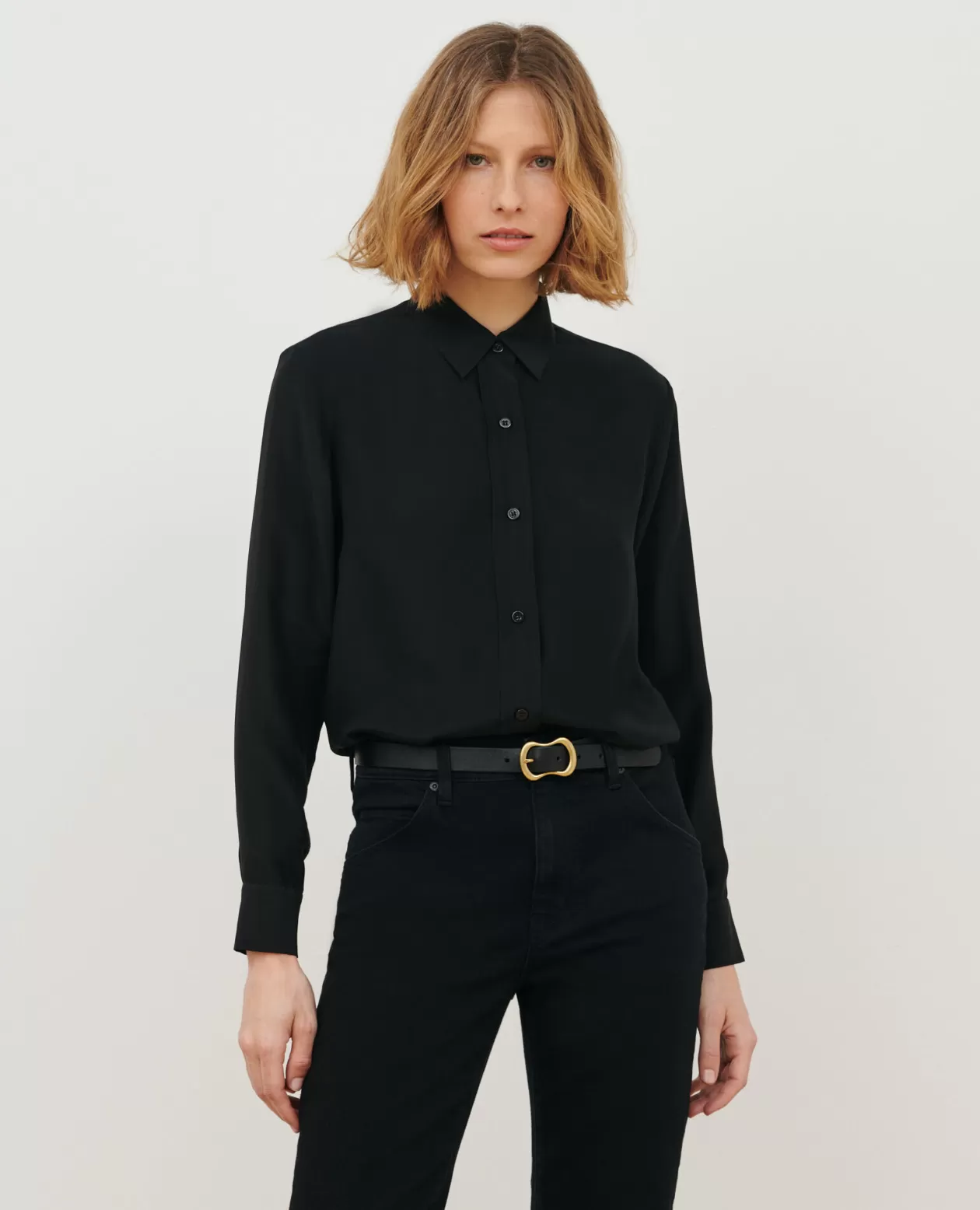 Clearance Comptoir des Cotonniers Sibylle - Silk Shirt Black Beauty