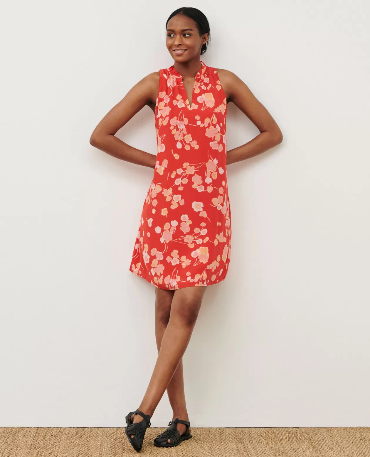 Outlet Comptoir des Cotonniers Silk Dress 7300 Print Red