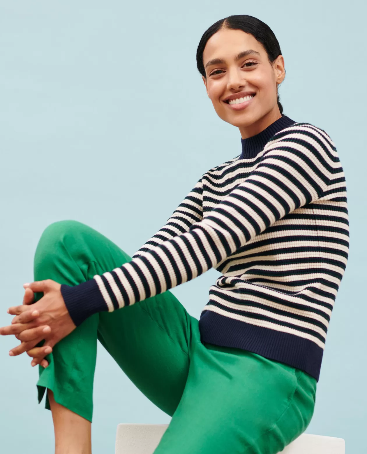 Cheap Comptoir des Cotonniers Striped Jumper 8870 69 Navy Stripe